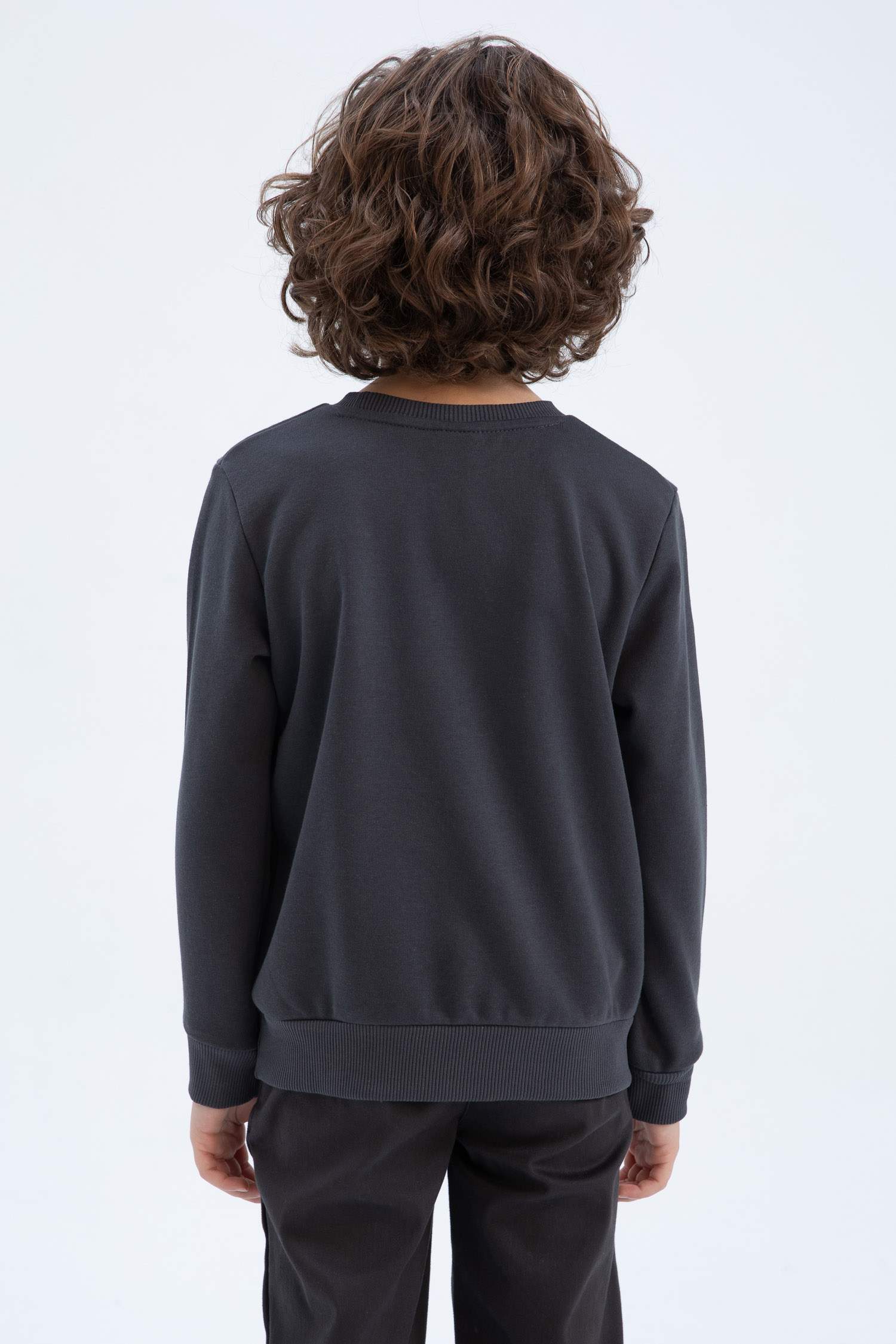 Erkek Çocuk Bisiklet Yaka Sweatshirt