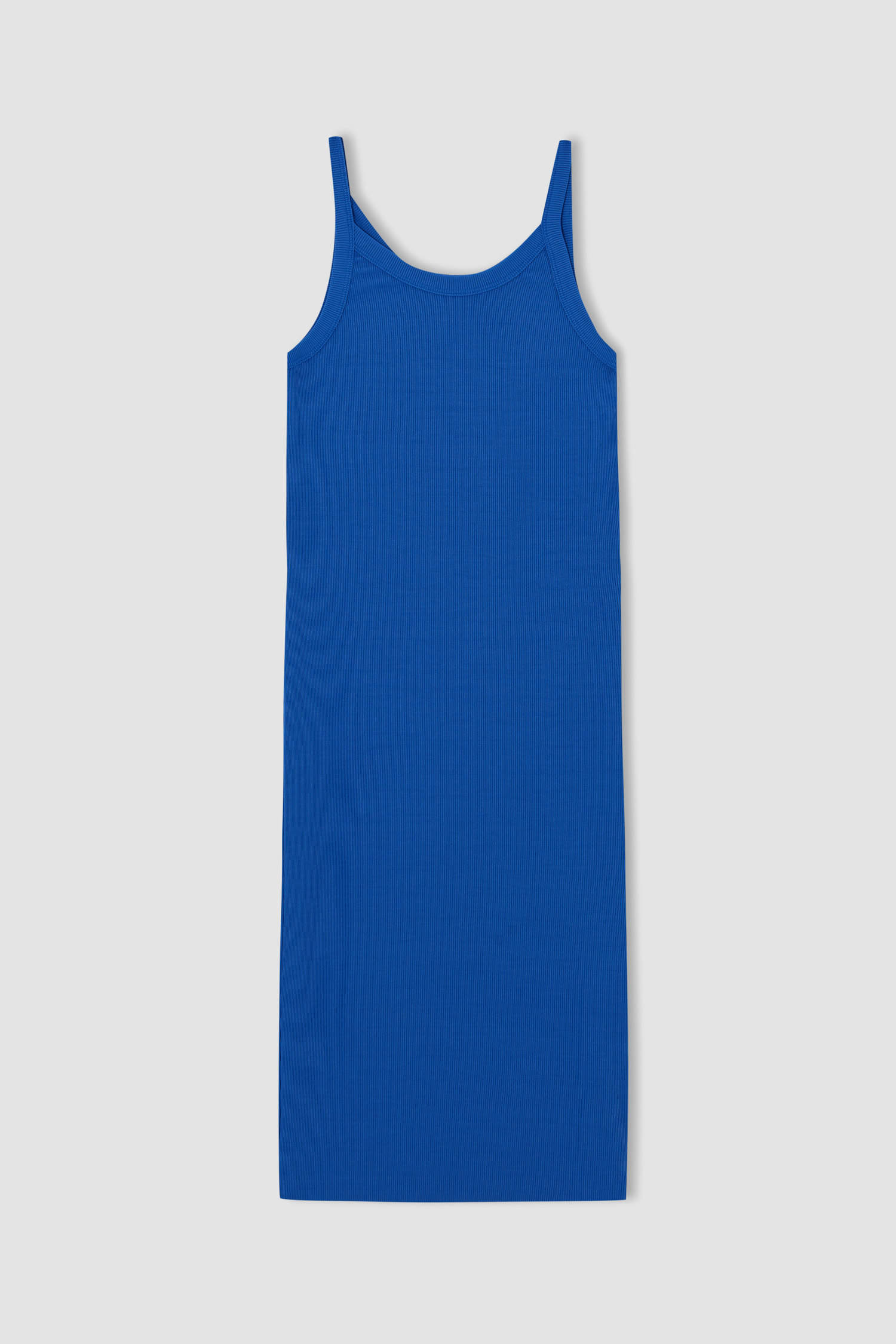 Defacto Bodycon Askılı Midi Örme Elbise. 7