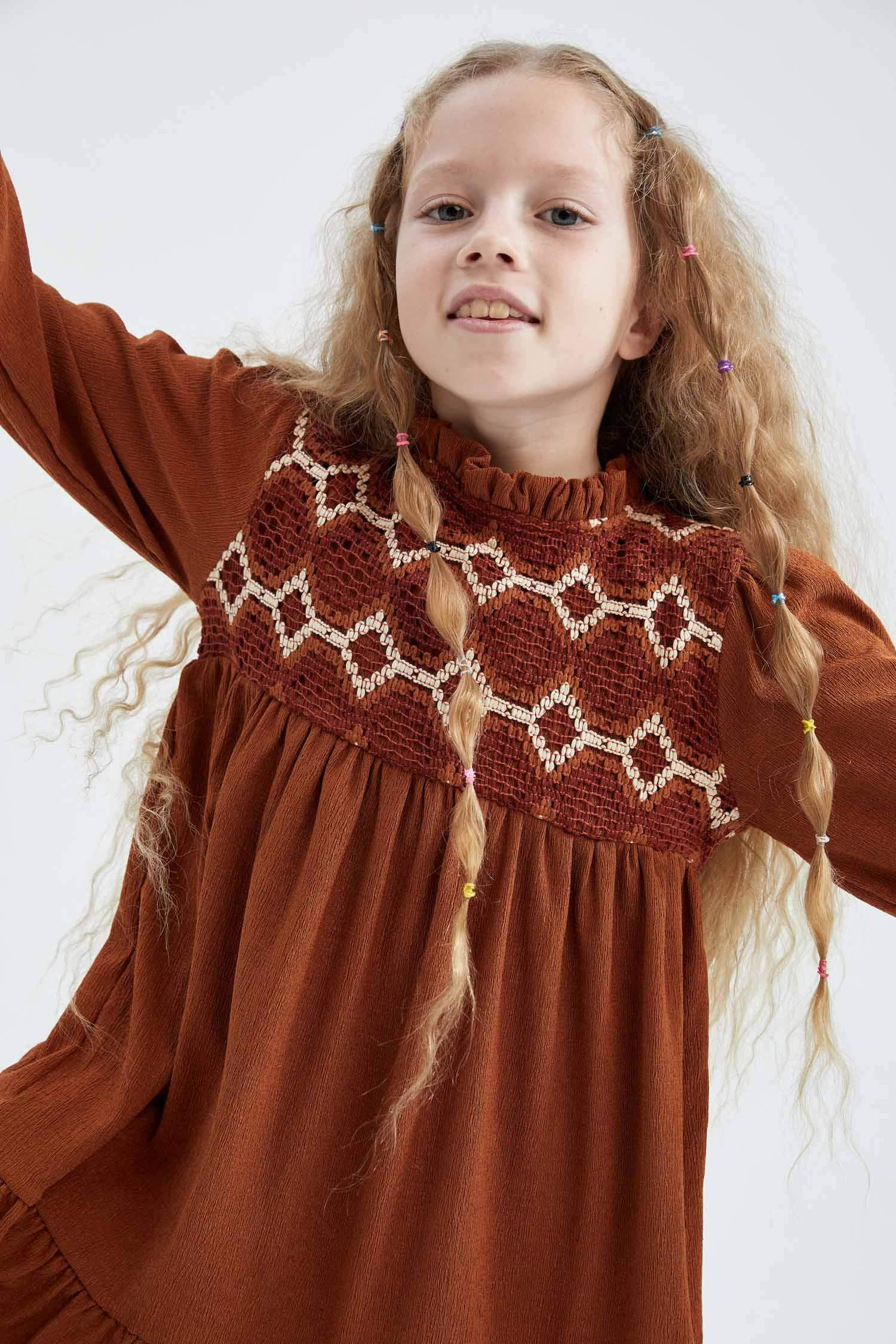 Robe Crêpe Manche Longue