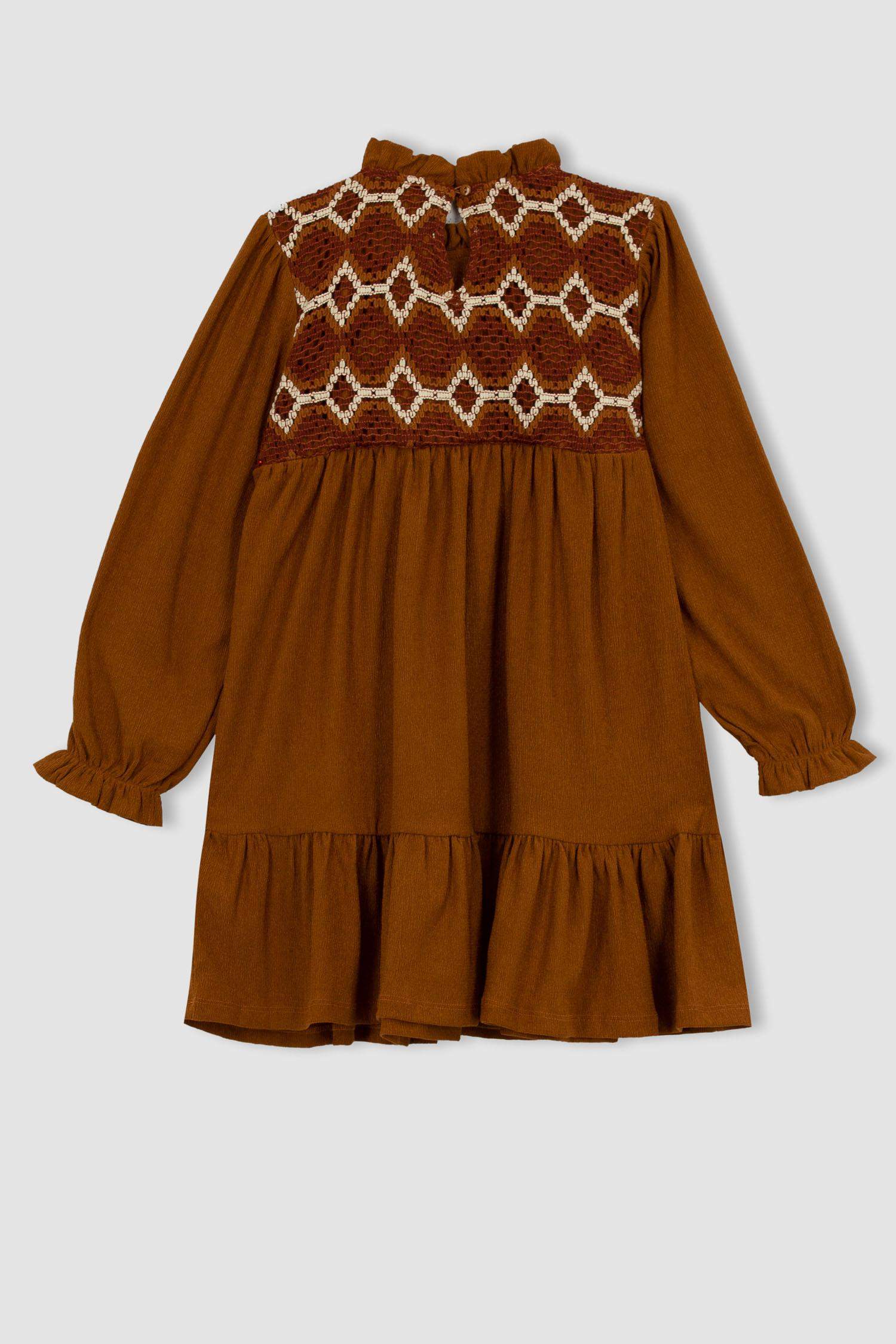 Robe Crêpe Manche Longue