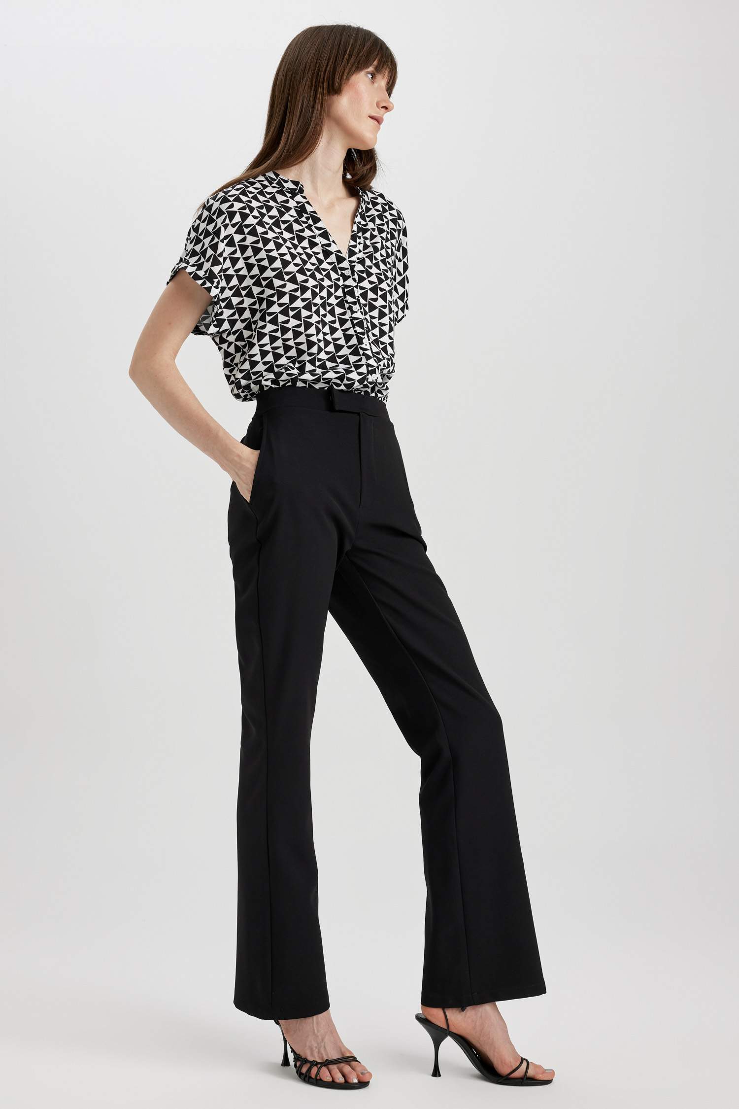 Black WOMEN Long Leg Pants 2806962 | DeFacto