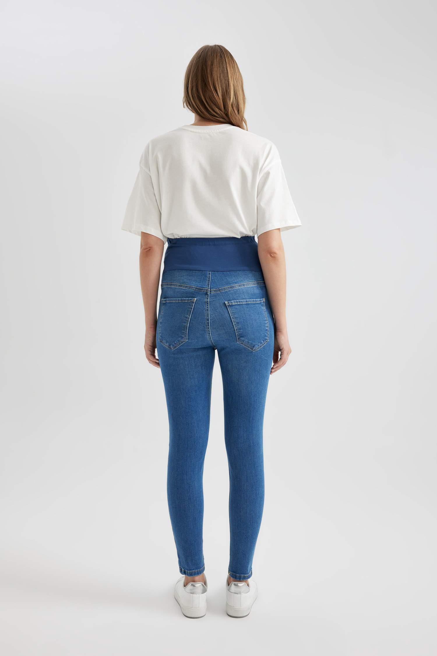 Skinny Fit Normal Waist Ripped Detailed Maternity Trousers