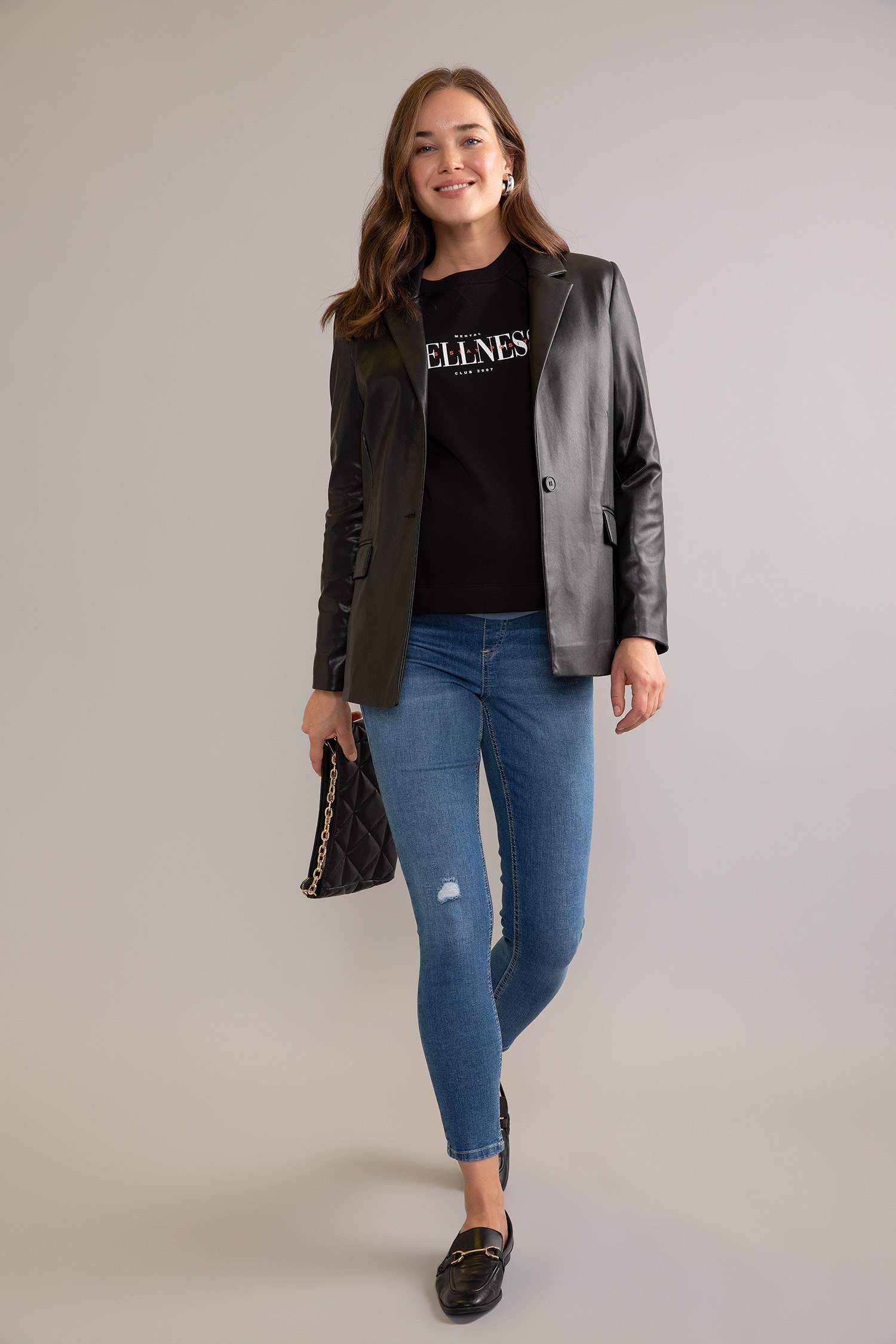 Skinny Fit Normal Waist Ripped Detailed Maternity Trousers