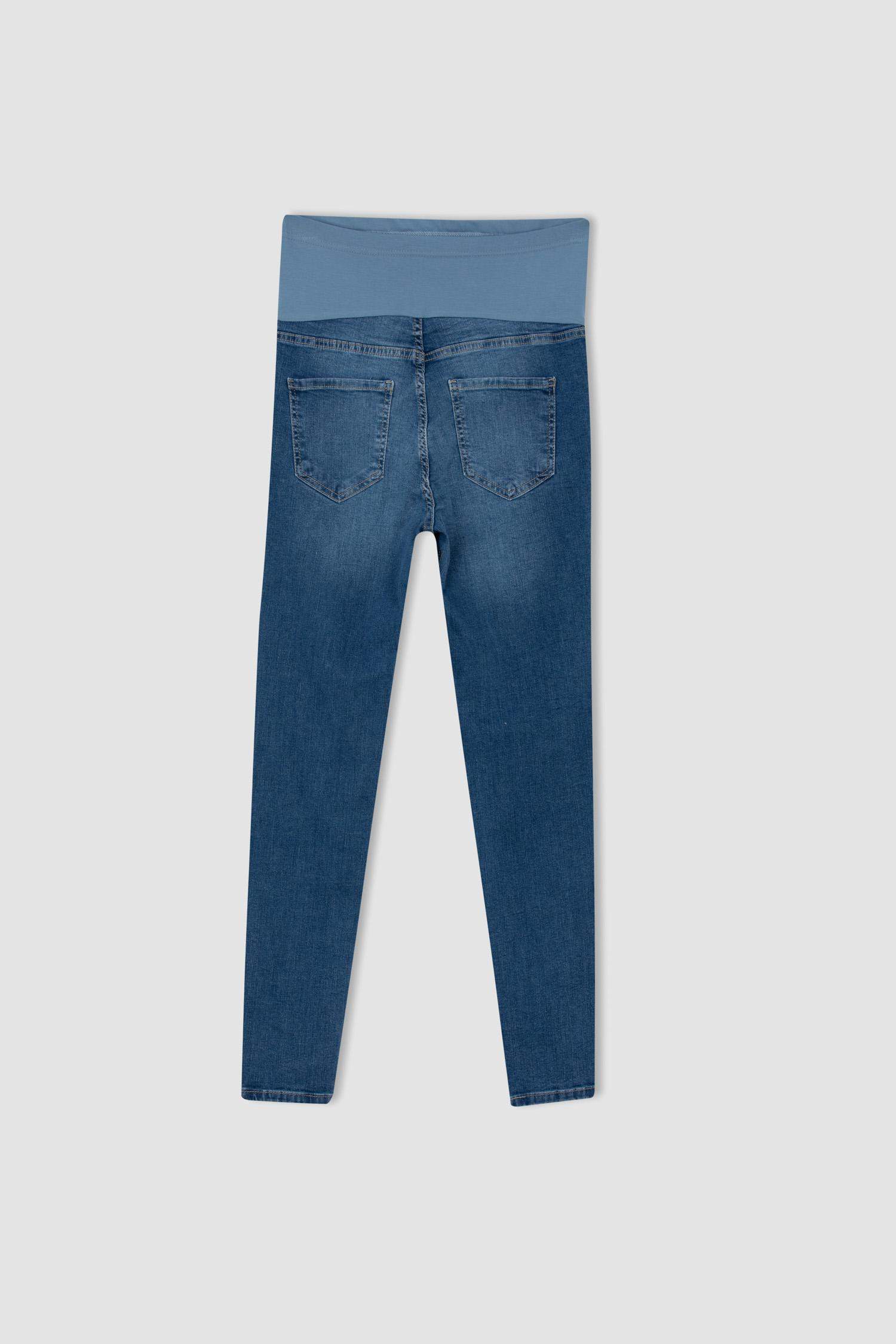 Skinny Fit Normal Waist Ripped Detailed Maternity Trousers