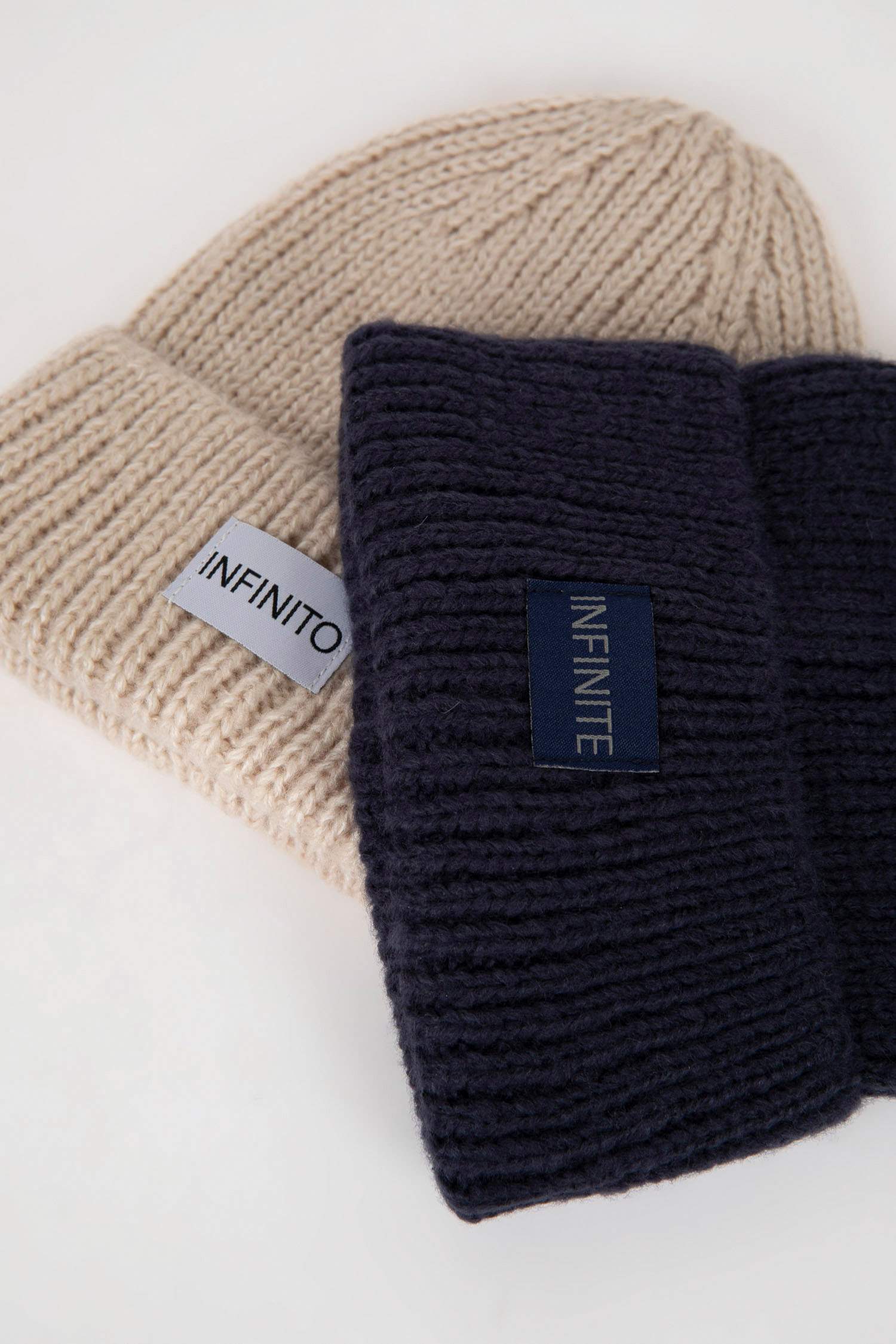 Erkek Etiket Baskılı 2'li Bere