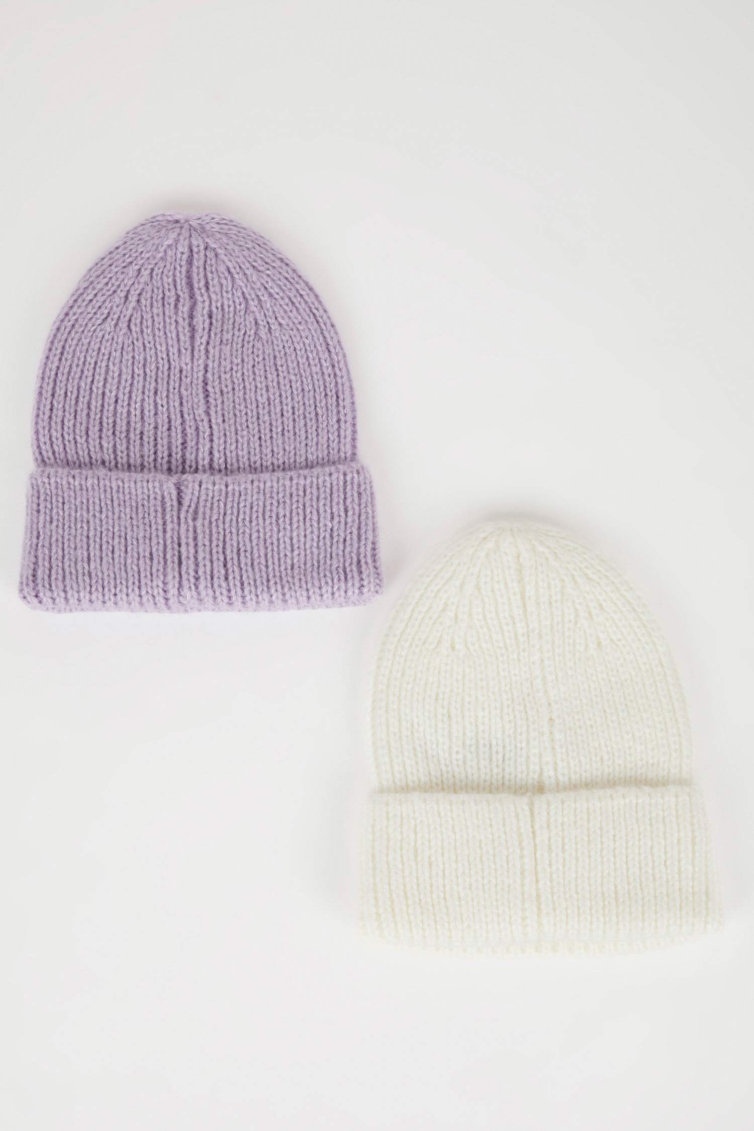 Kadın Dokuma Etiketli Kışlık 2'li Bere