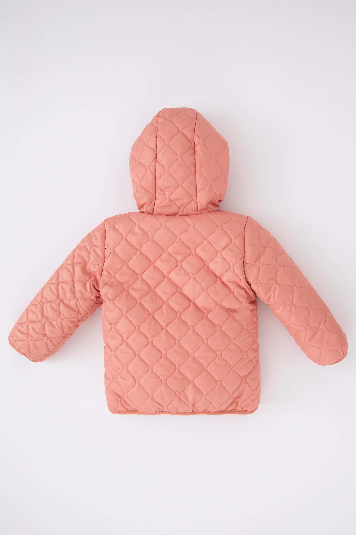 Pink BABY GIRL Hooded Fleece Lined Coat 2649738 DeFacto