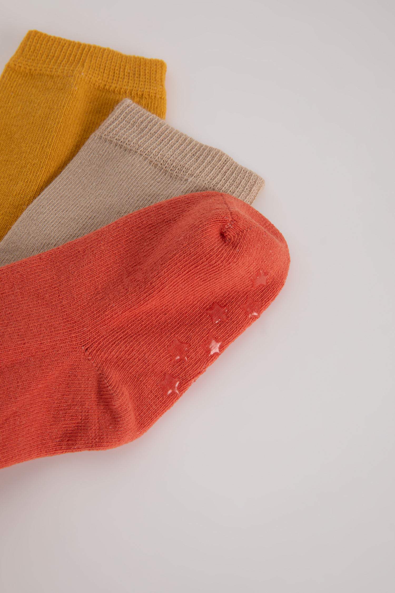 جوارب بناتي طويل قطن - 3 قطع