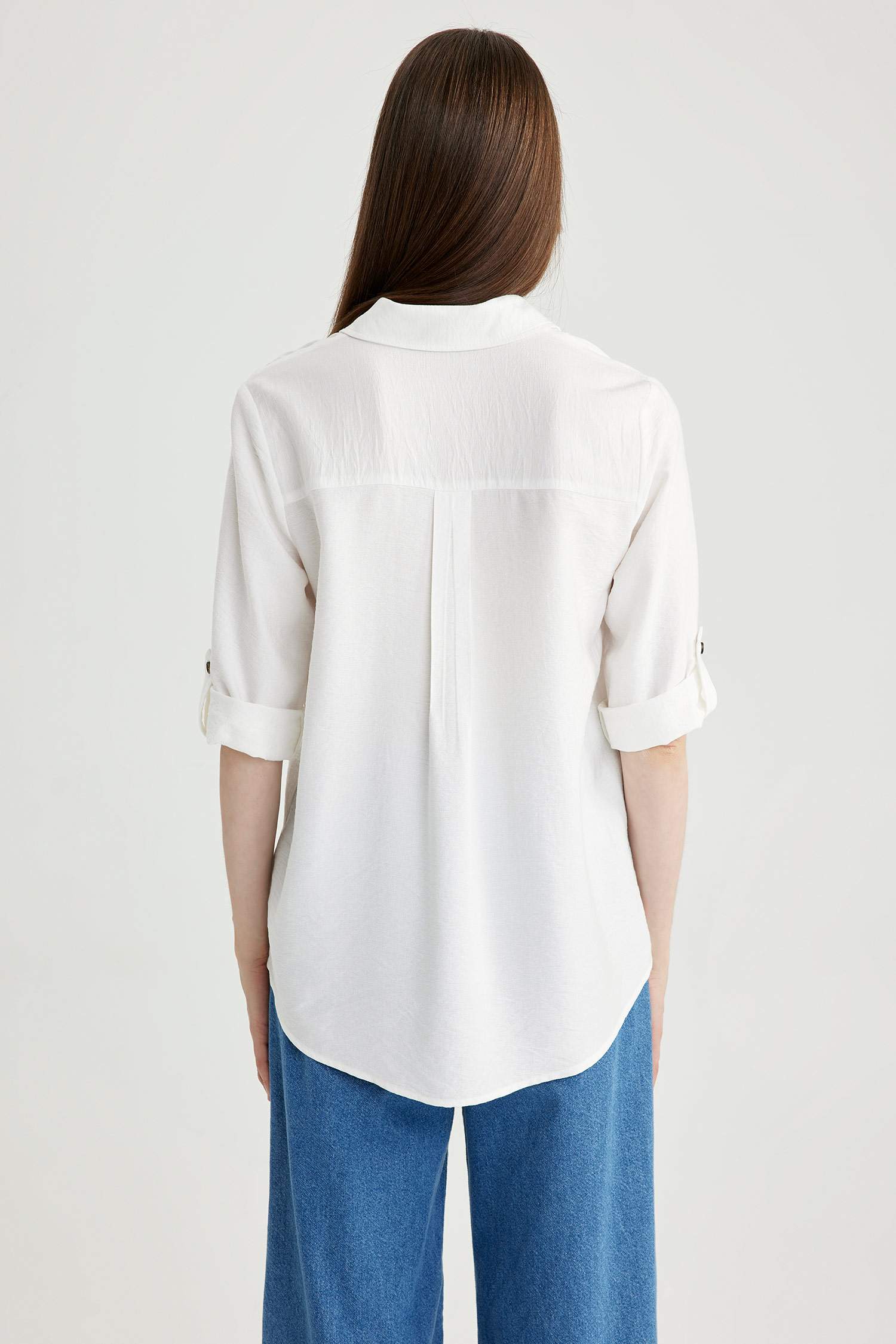 Regular Fit Shirt Collar Long Sleeve Shirt