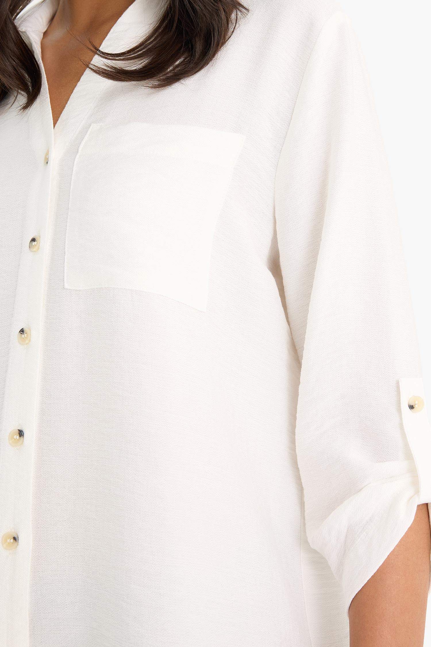 Regular Fit Shirt Collar Long Sleeve Shirt