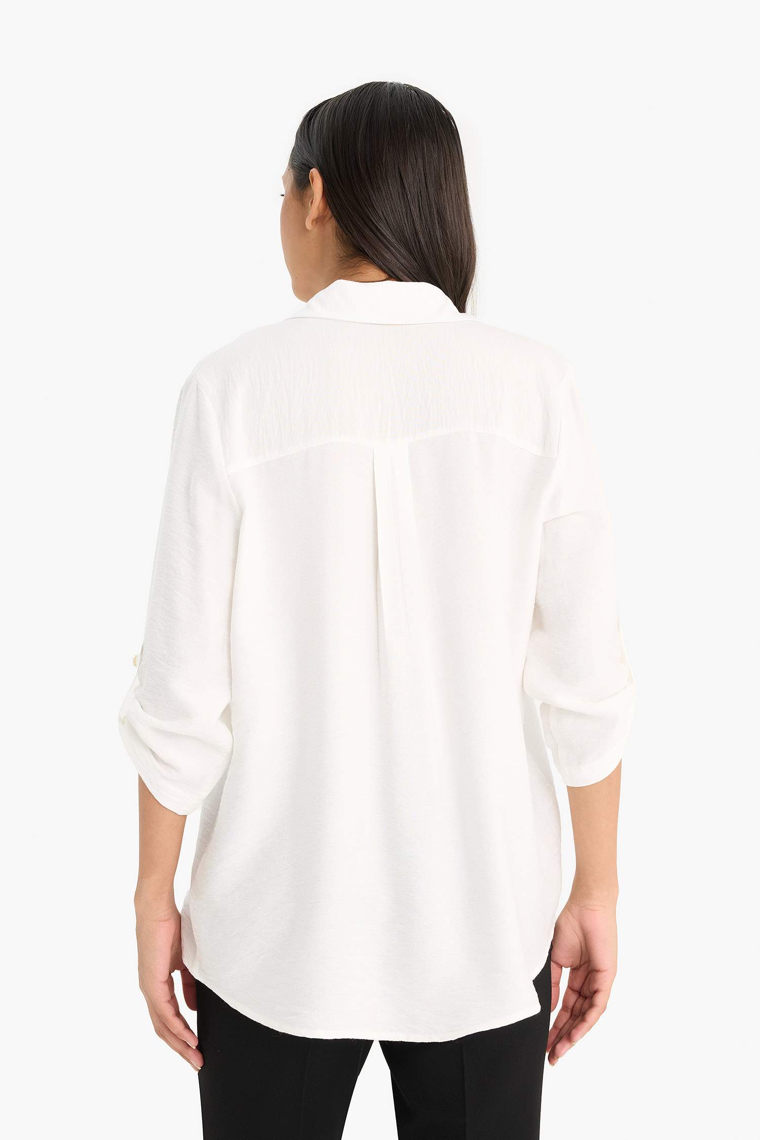 Regular Fit Shirt Collar Long Sleeve Shirt