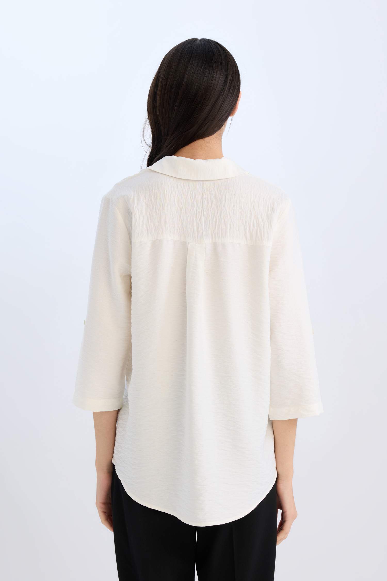 Regular Fit Basic Düz Uzun Kollu Gömlek