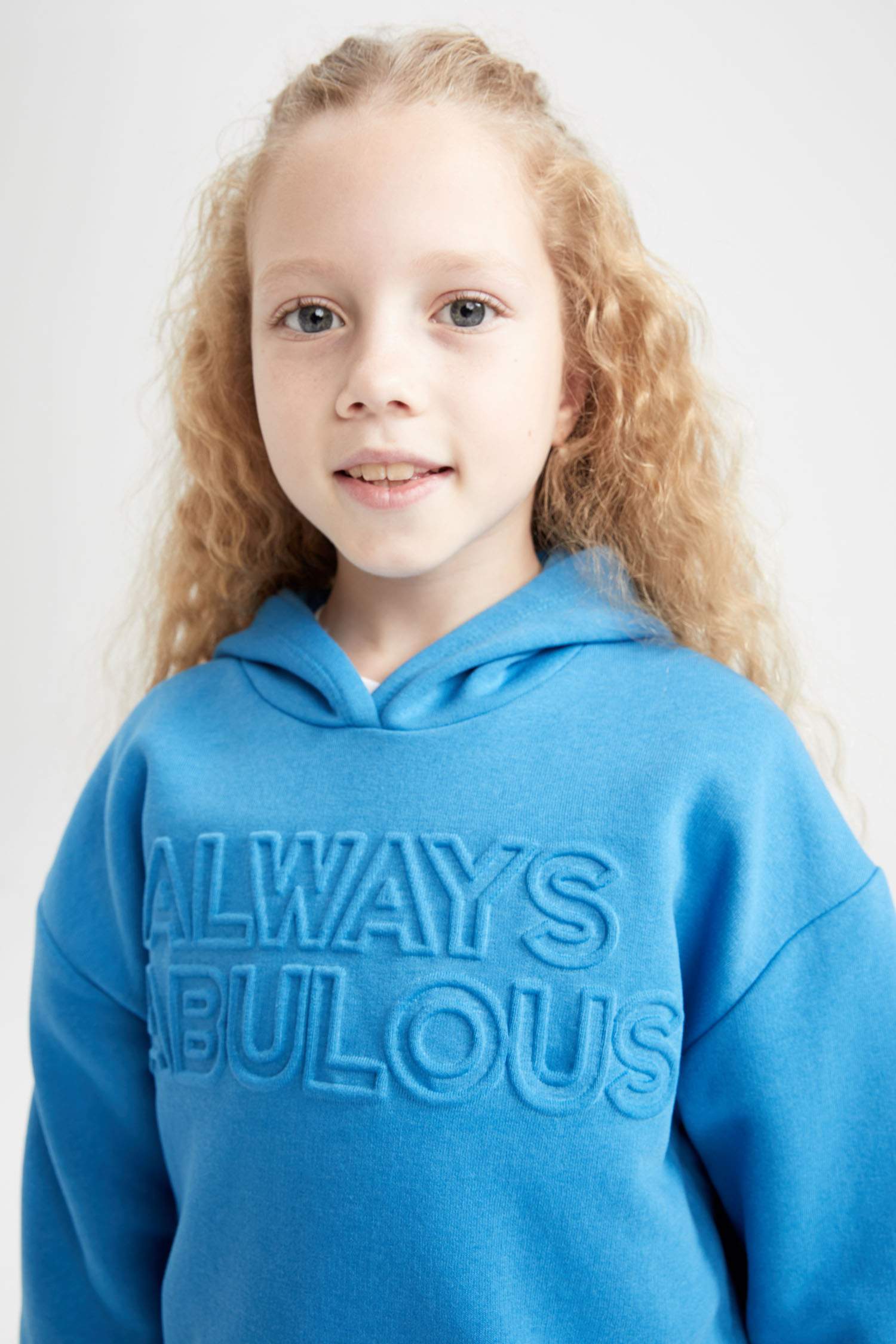 Світшот стандартного крою з товстої тканини для дівчаток