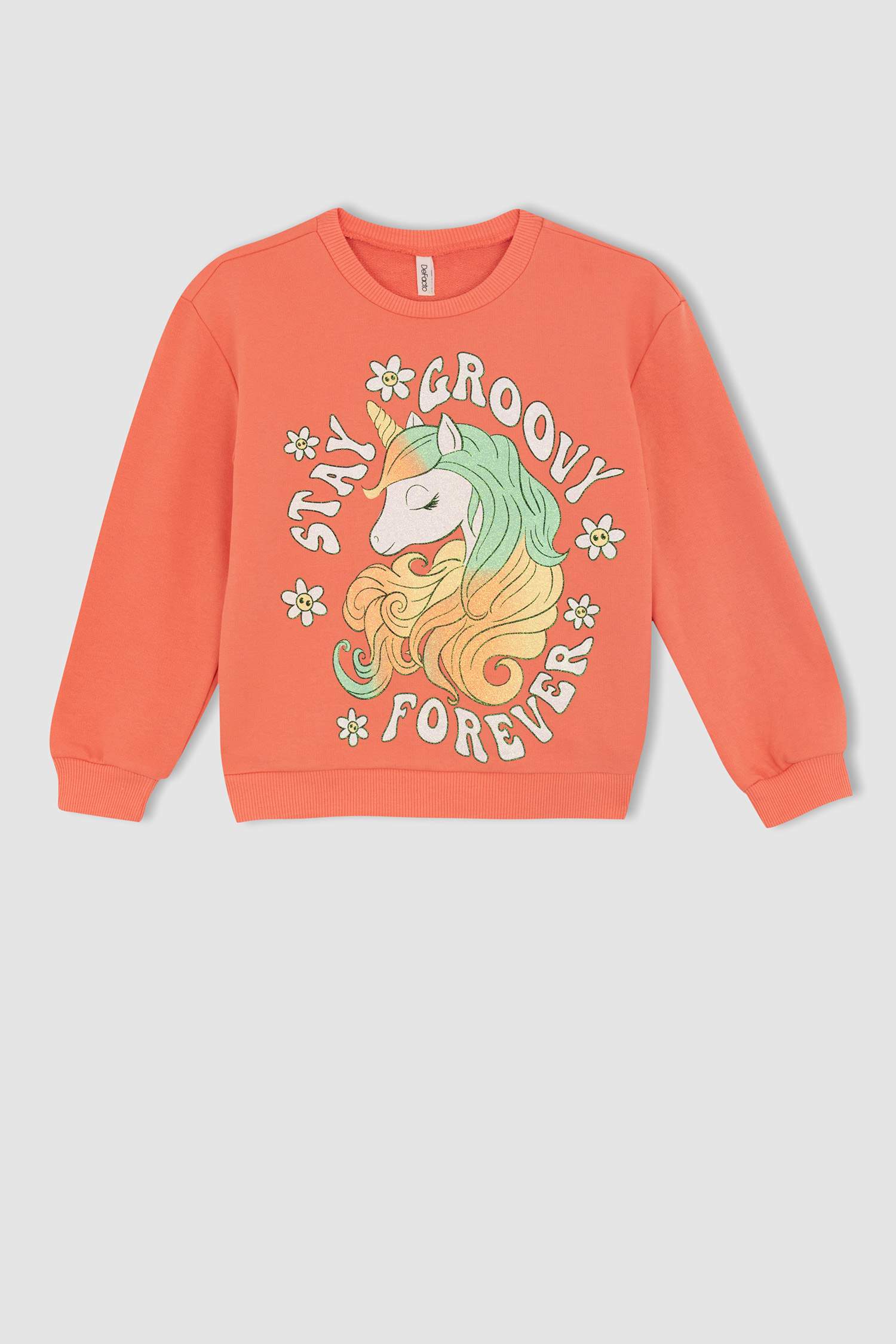 Світшот стандартного крою з товстої тканини для дівчаток