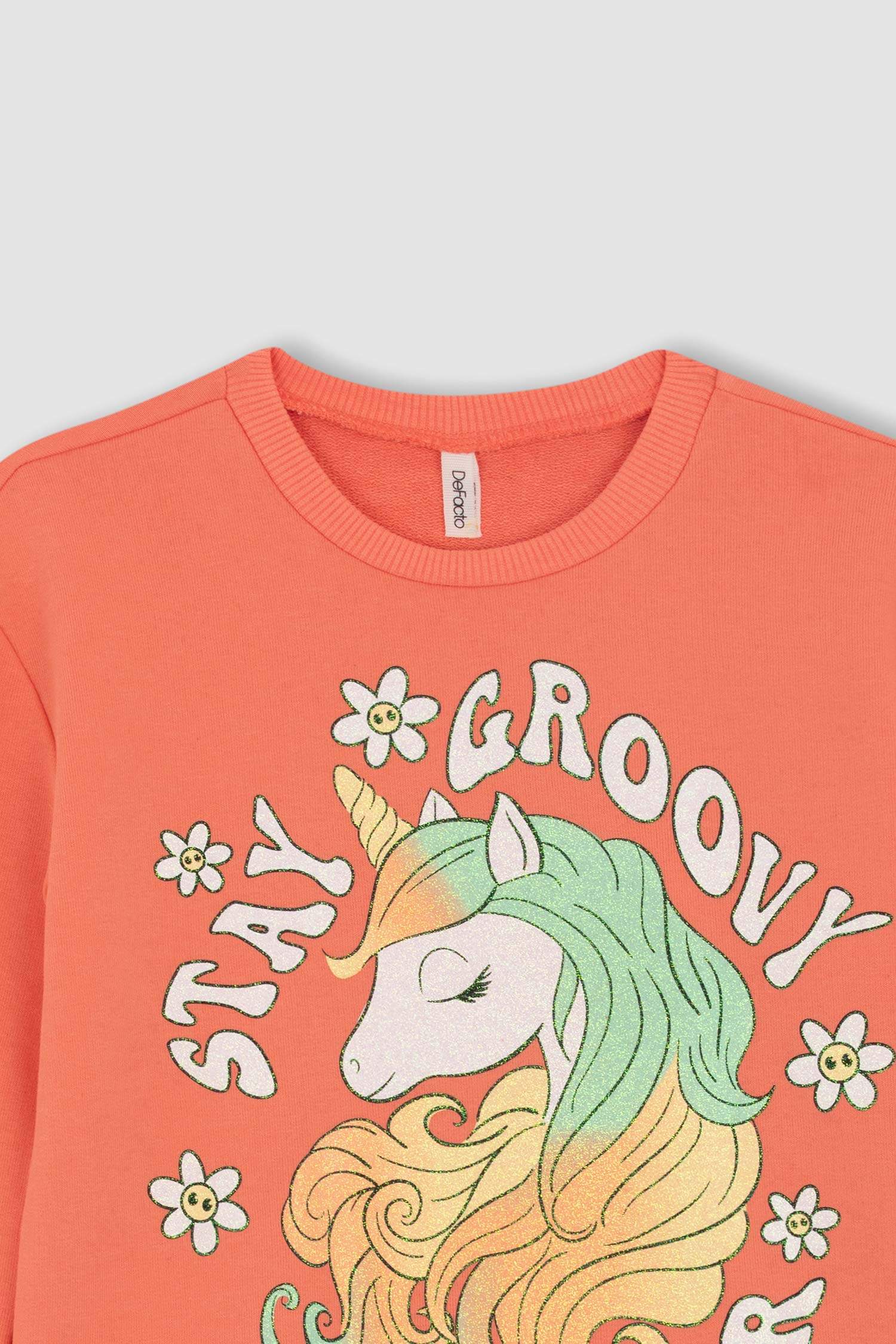 Світшот стандартного крою з товстої тканини для дівчаток