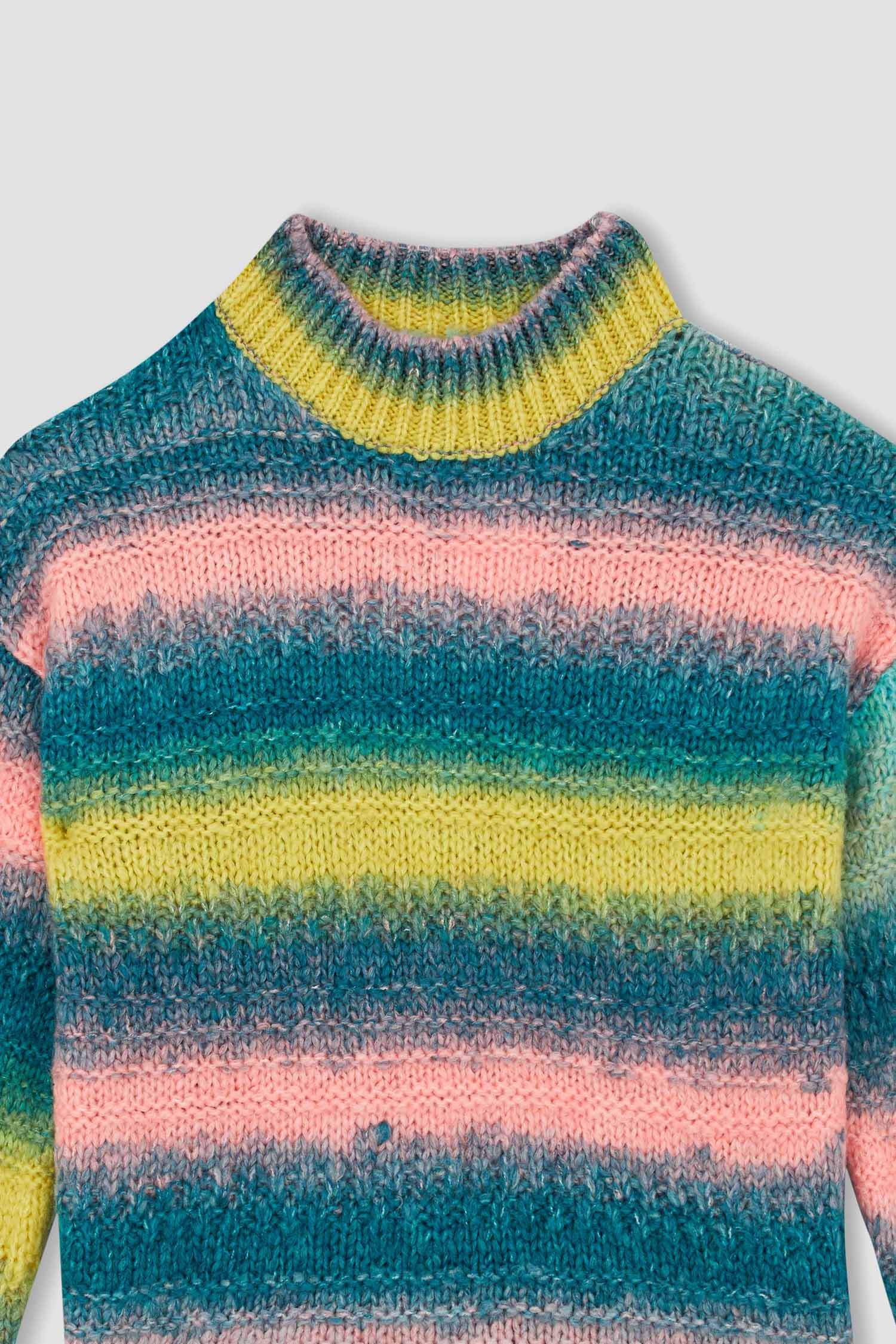 Oversize Geniş Kalıp Yarım Balıkçı Yaka Kazak