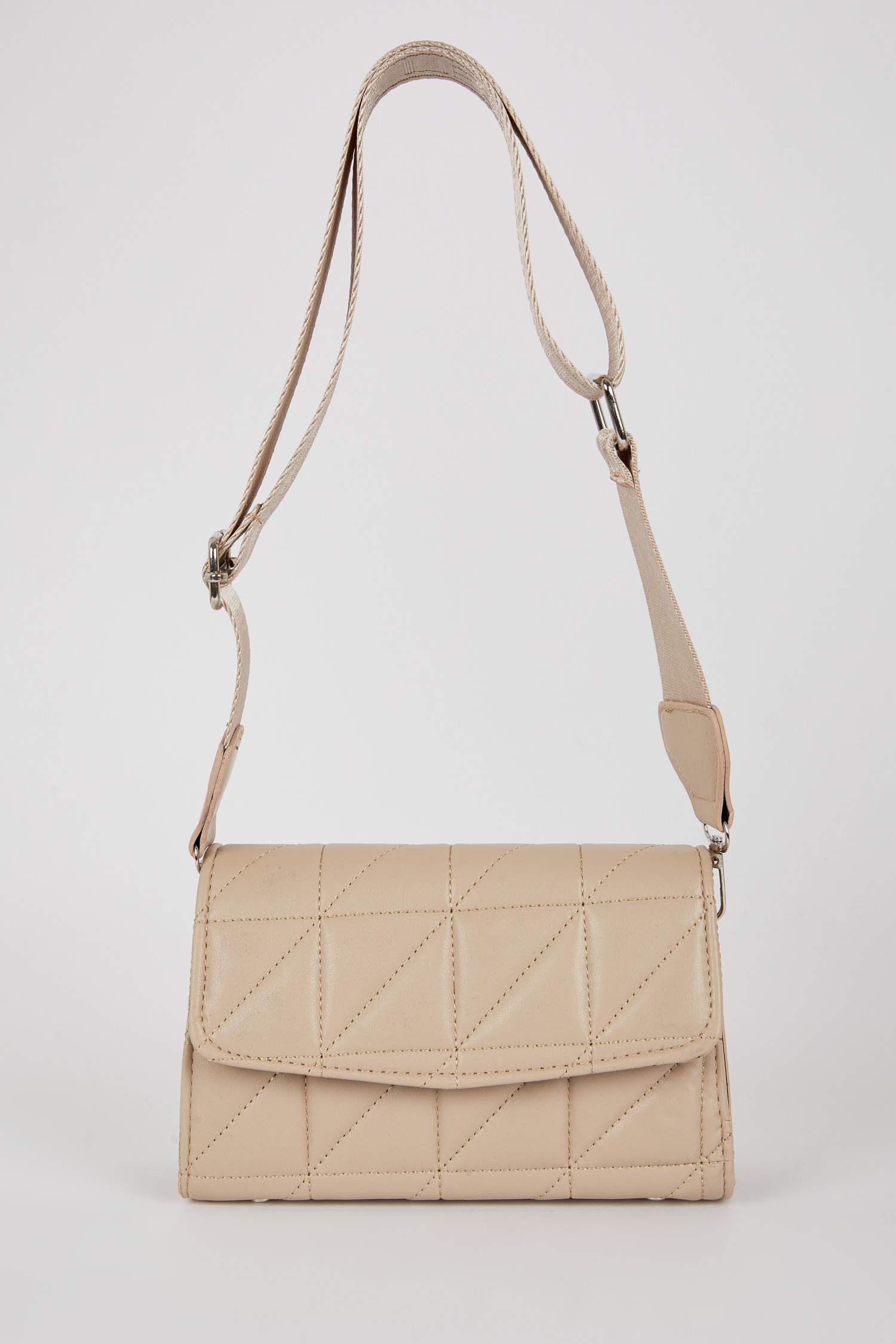 Beige WOMEN Faux Leather Crossbody Bag 2672668 DeFacto