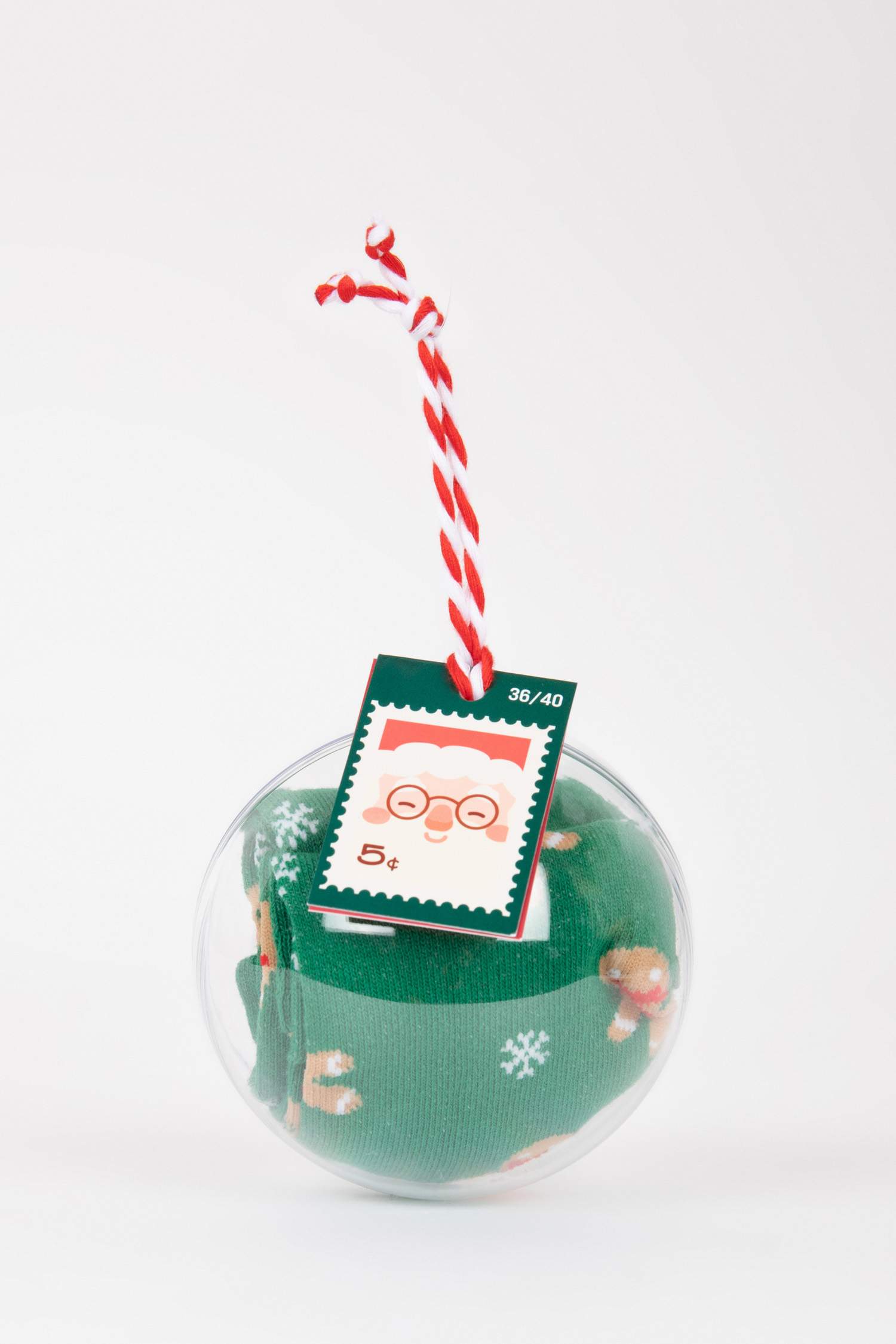 Kadın Yılbaşı Temalı Pamuklu Uzun Çorap