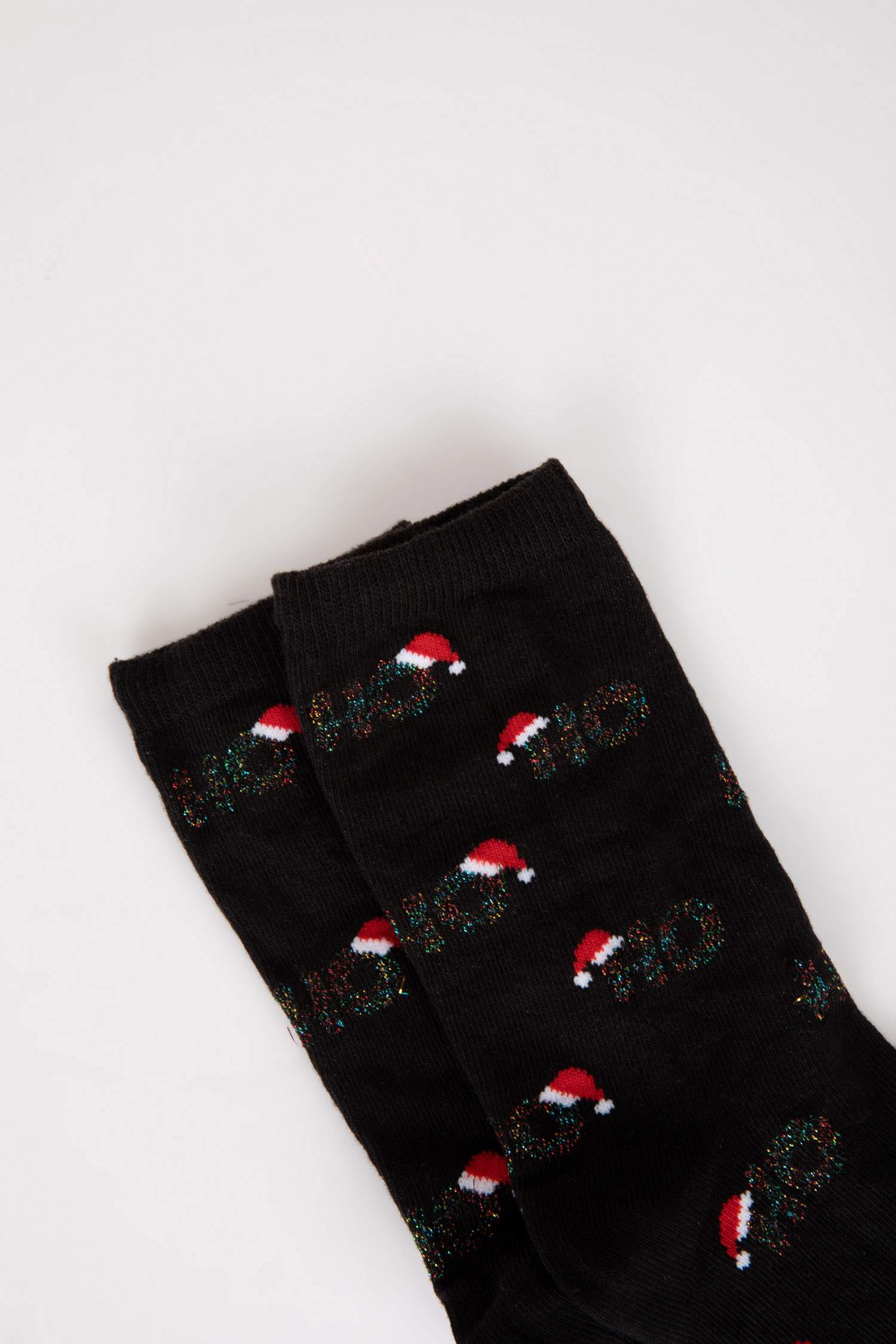 Длинные новогодние носки из хлопка для женщин