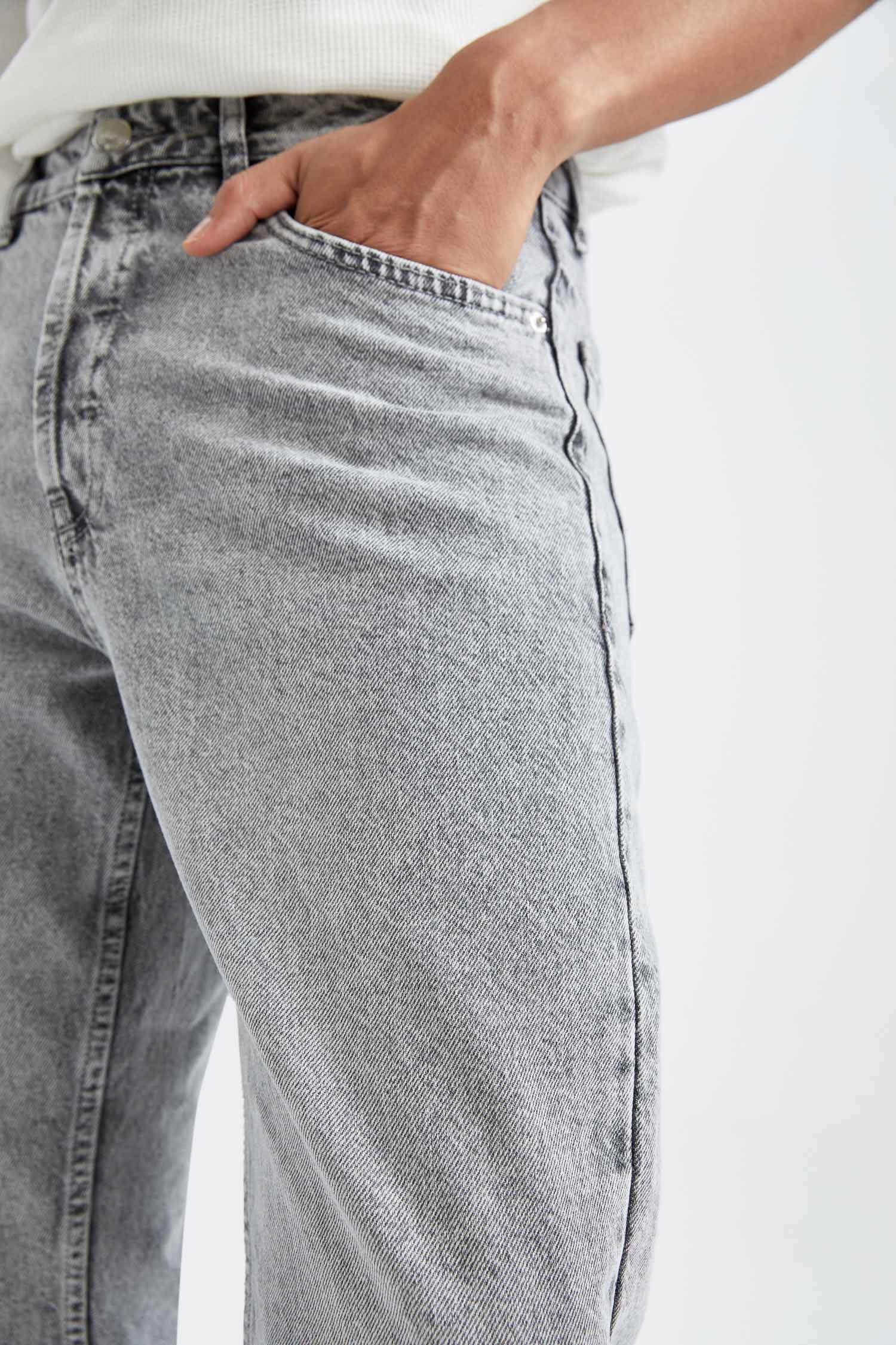 Defacto 90's Slim Fit Normal Bel Jean Pantolon. 5