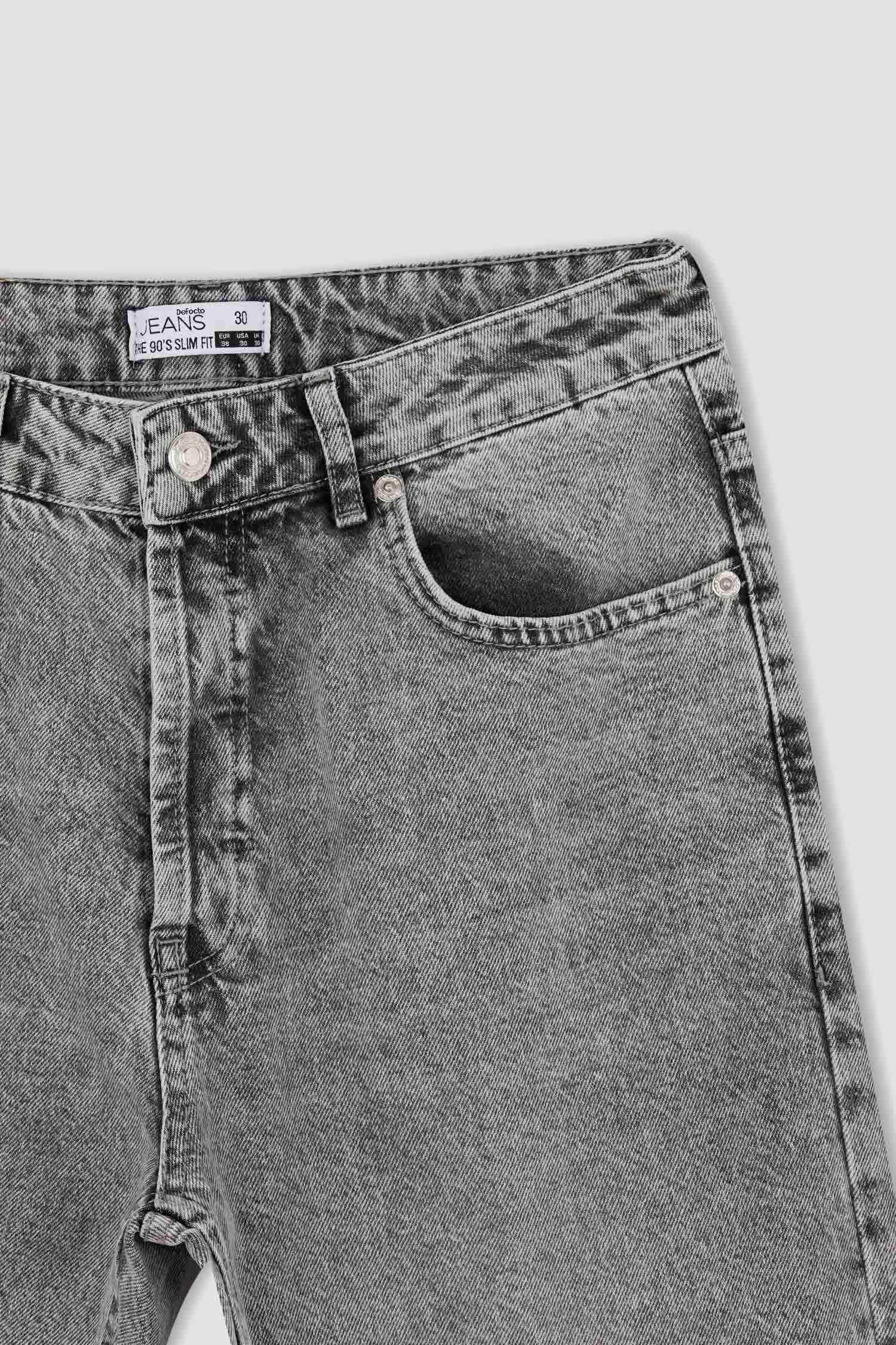 Defacto 90's Slim Fit Normal Bel Jean Pantolon. 8
