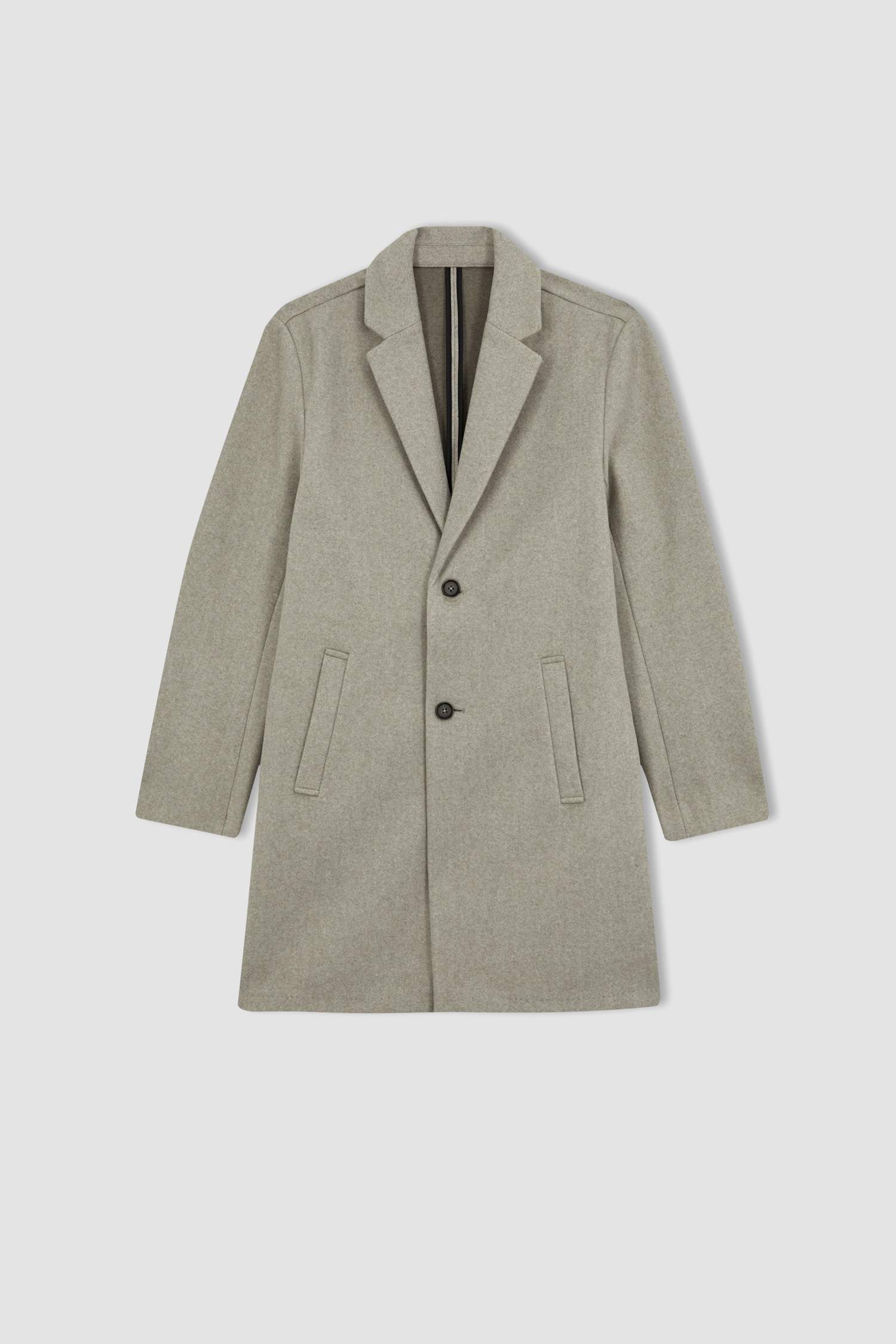 Relax Fit Ceket Yaka Kaşe Kaban