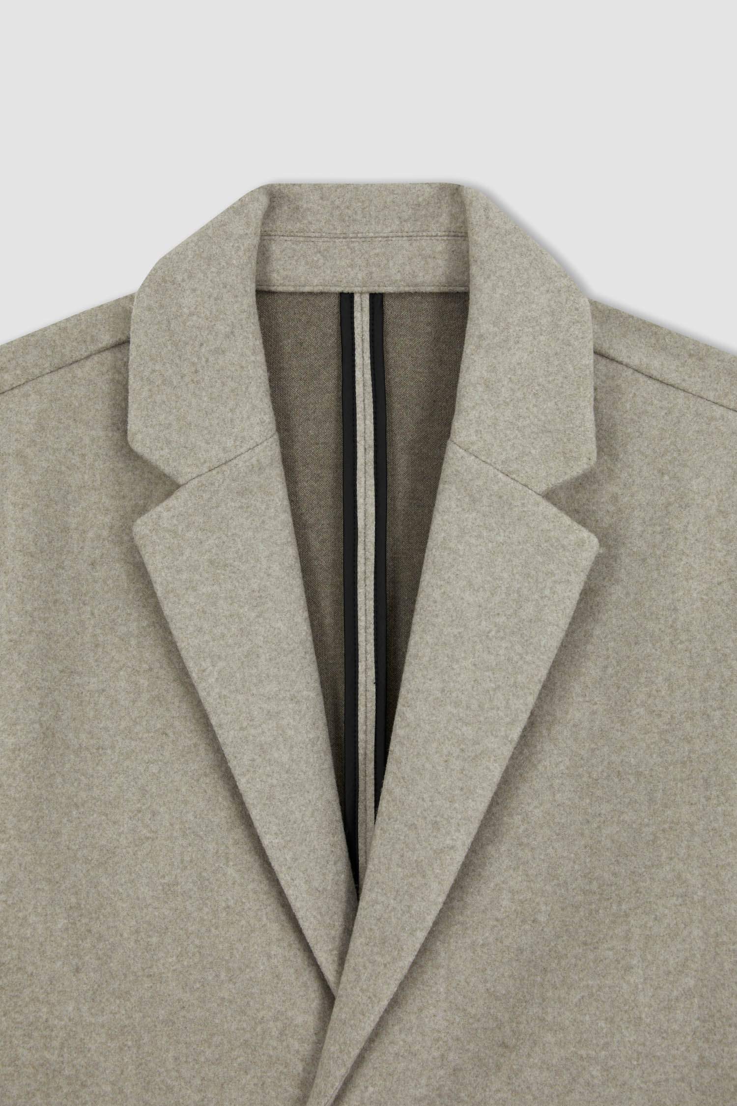 Relax Fit Ceket Yaka Kaşe Kaban