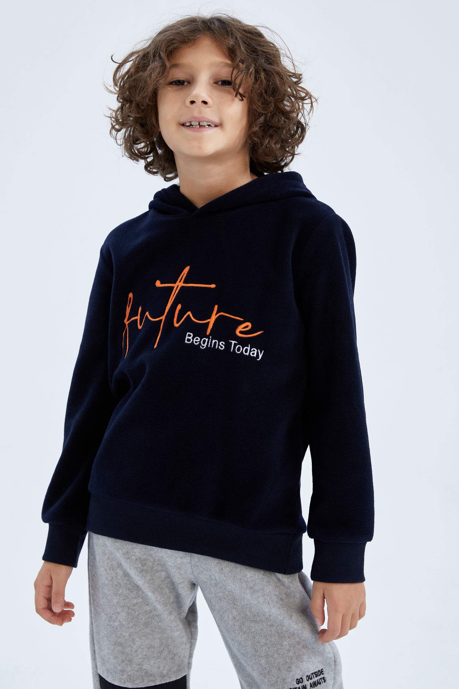 NAME IT Boy Sweatshirt Regular Fit | Hellblauer Kapuzenpullover Für Kinder
