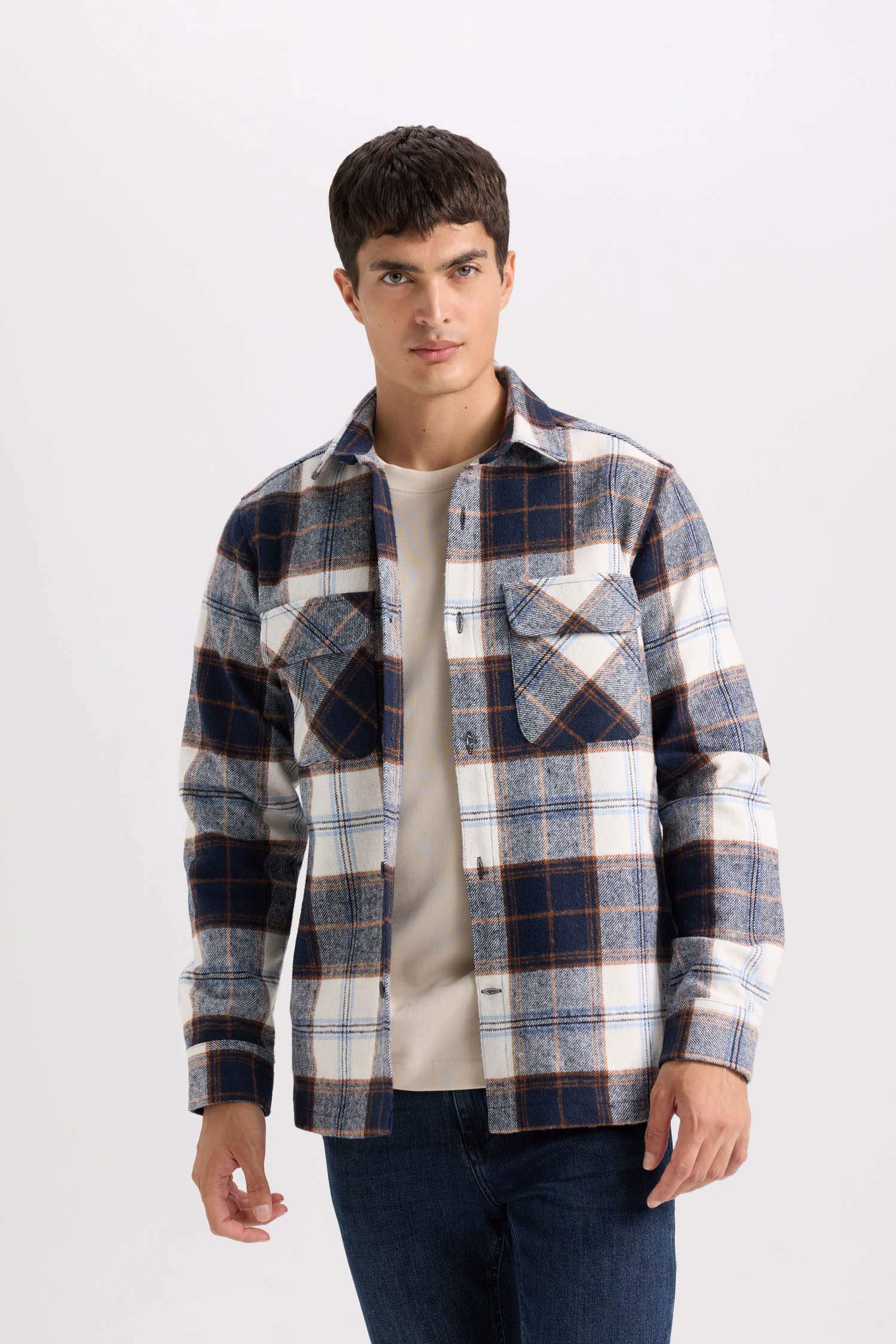 Regular Fit Oduncu Kareli Uzun Kollu Gömlek