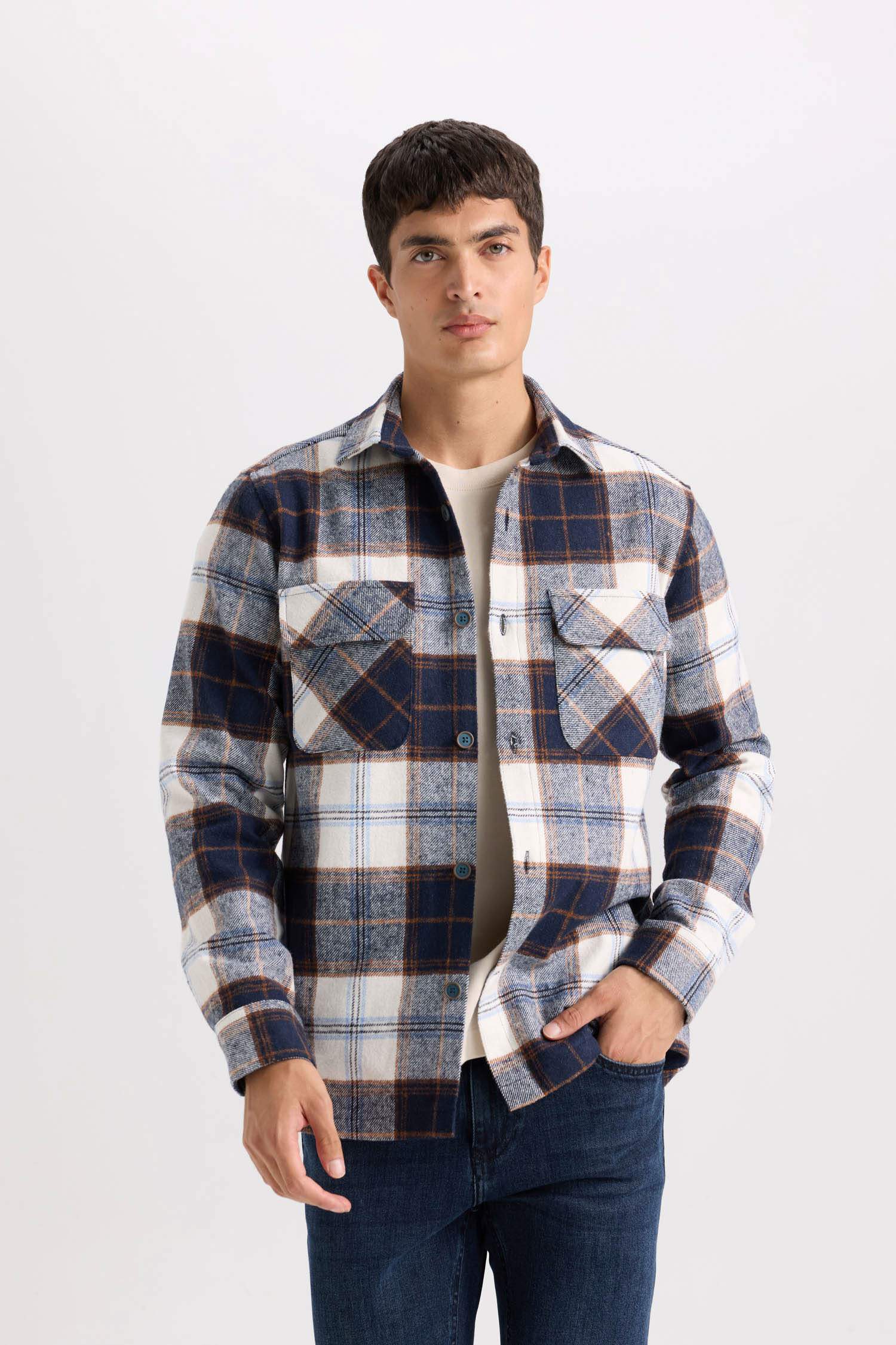 Regular Fit Oduncu Kareli Uzun Kollu Gömlek