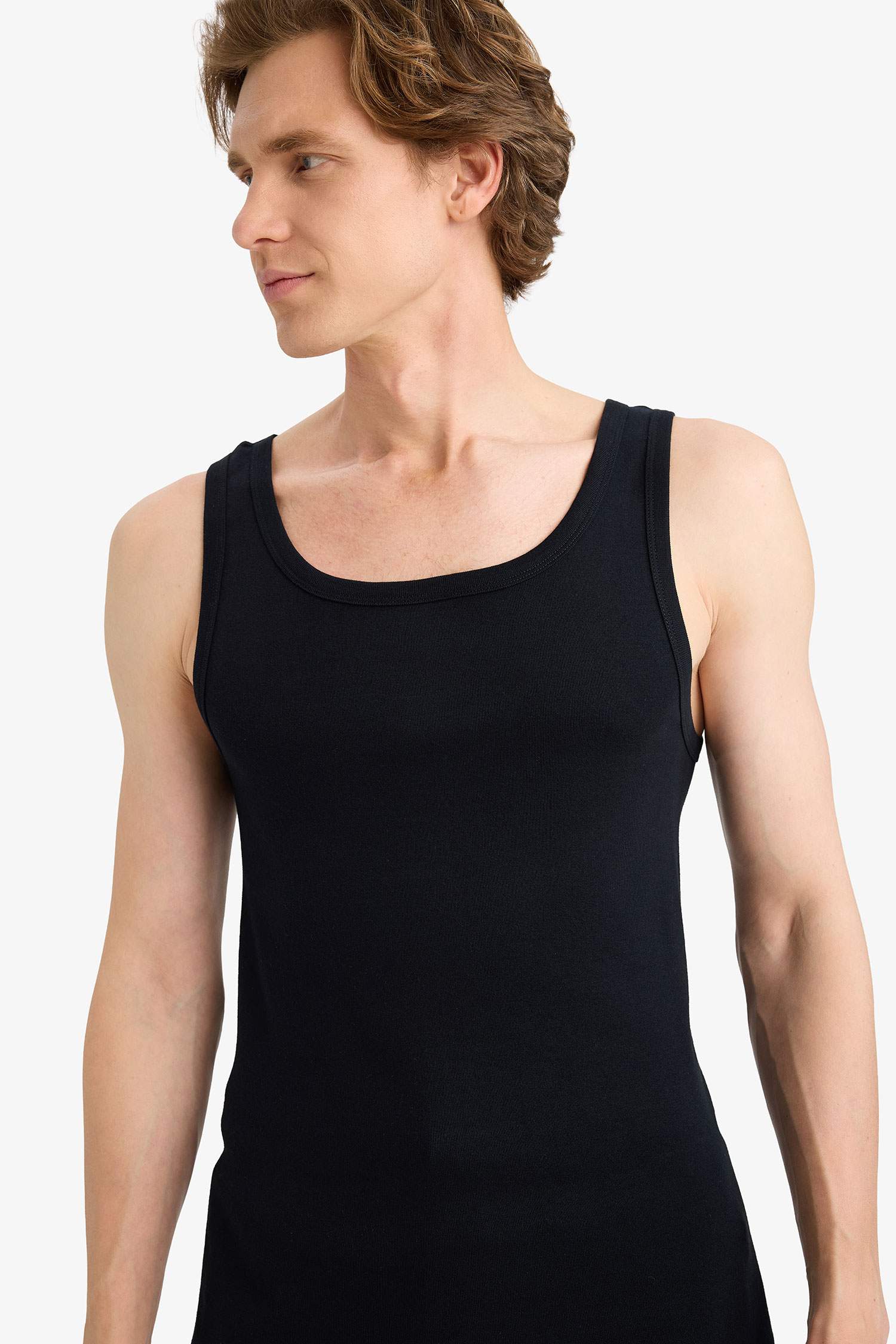 Slim Fit Dar Kesim Ribana 2'li Atlet