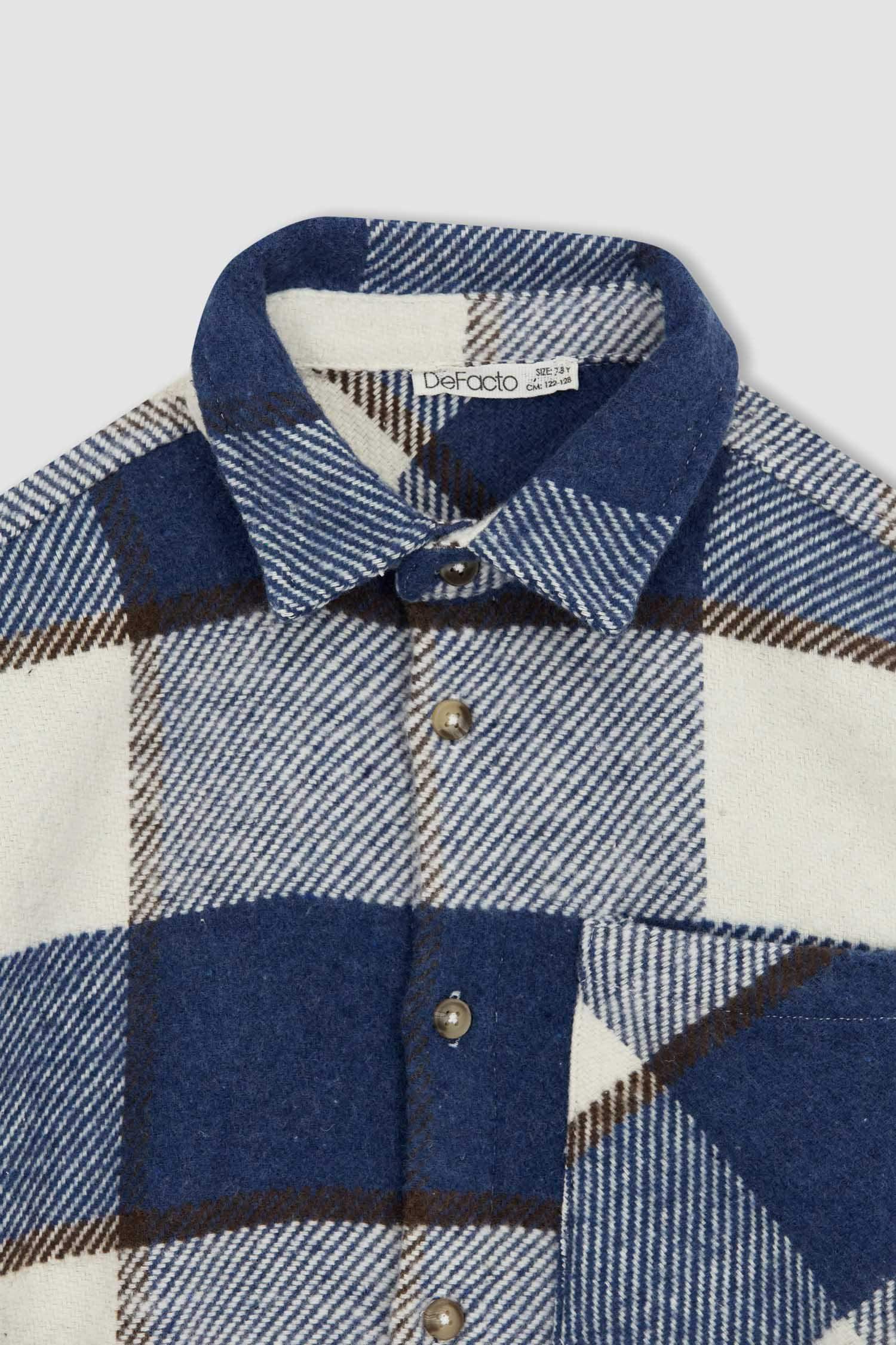 Ұл балаларға арналған ұзын жеңді фланельді көйлегі