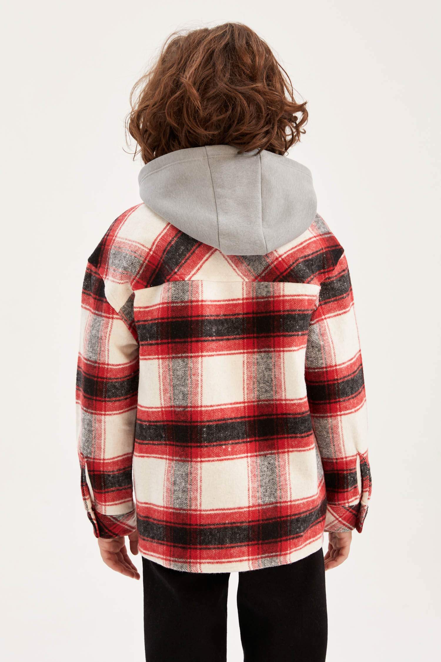 Рубашка оверсайз с длинным рукавом для мальчиков