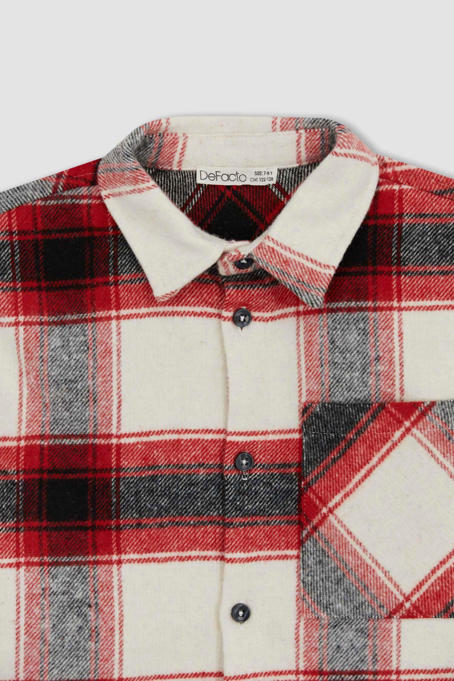 Рубашка оверсайз с длинным рукавом для мальчиков