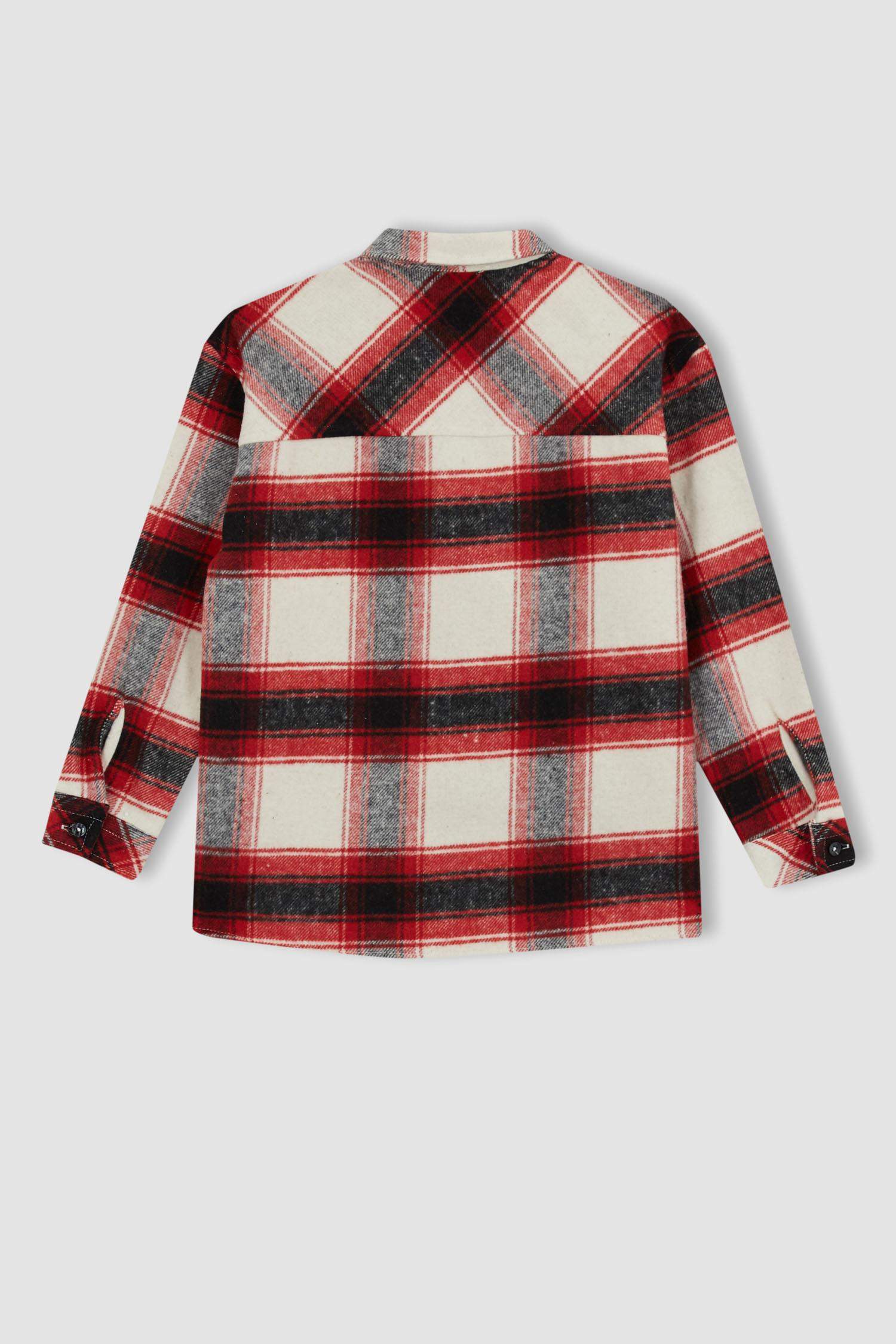 Рубашка оверсайз с длинным рукавом для мальчиков