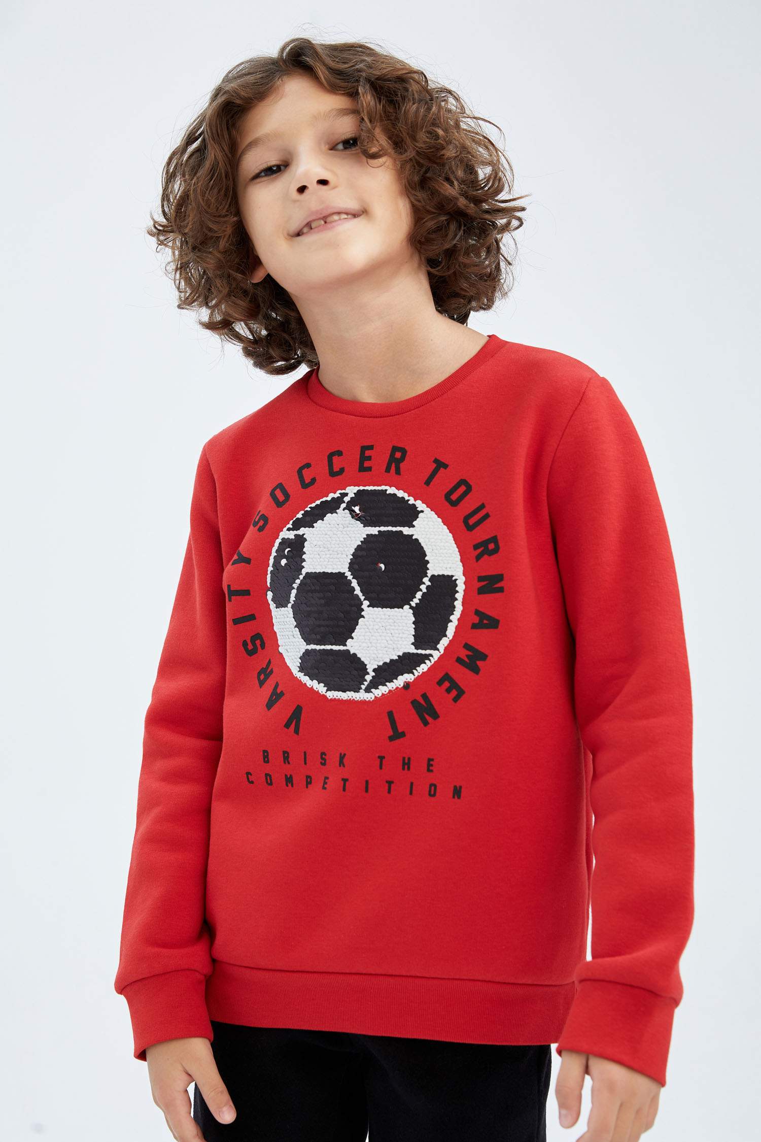 Sweat Regular À Sequins Garçon