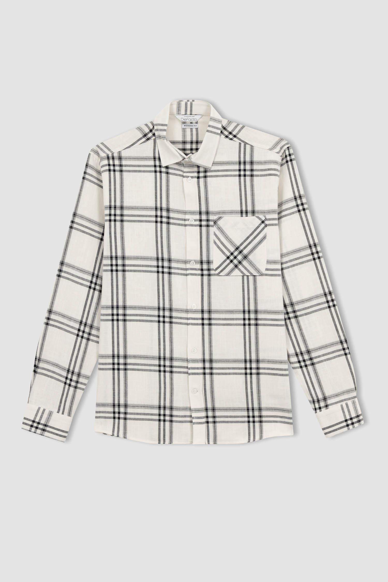 поло жаға мақта Ұзын жеңді көйлек