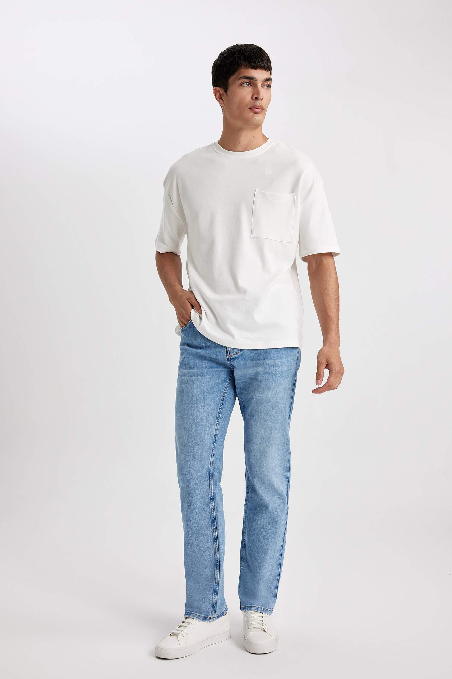 Defacto x Wiser Wash Sergio Regular Fit Waist Pipe Leg Jeans