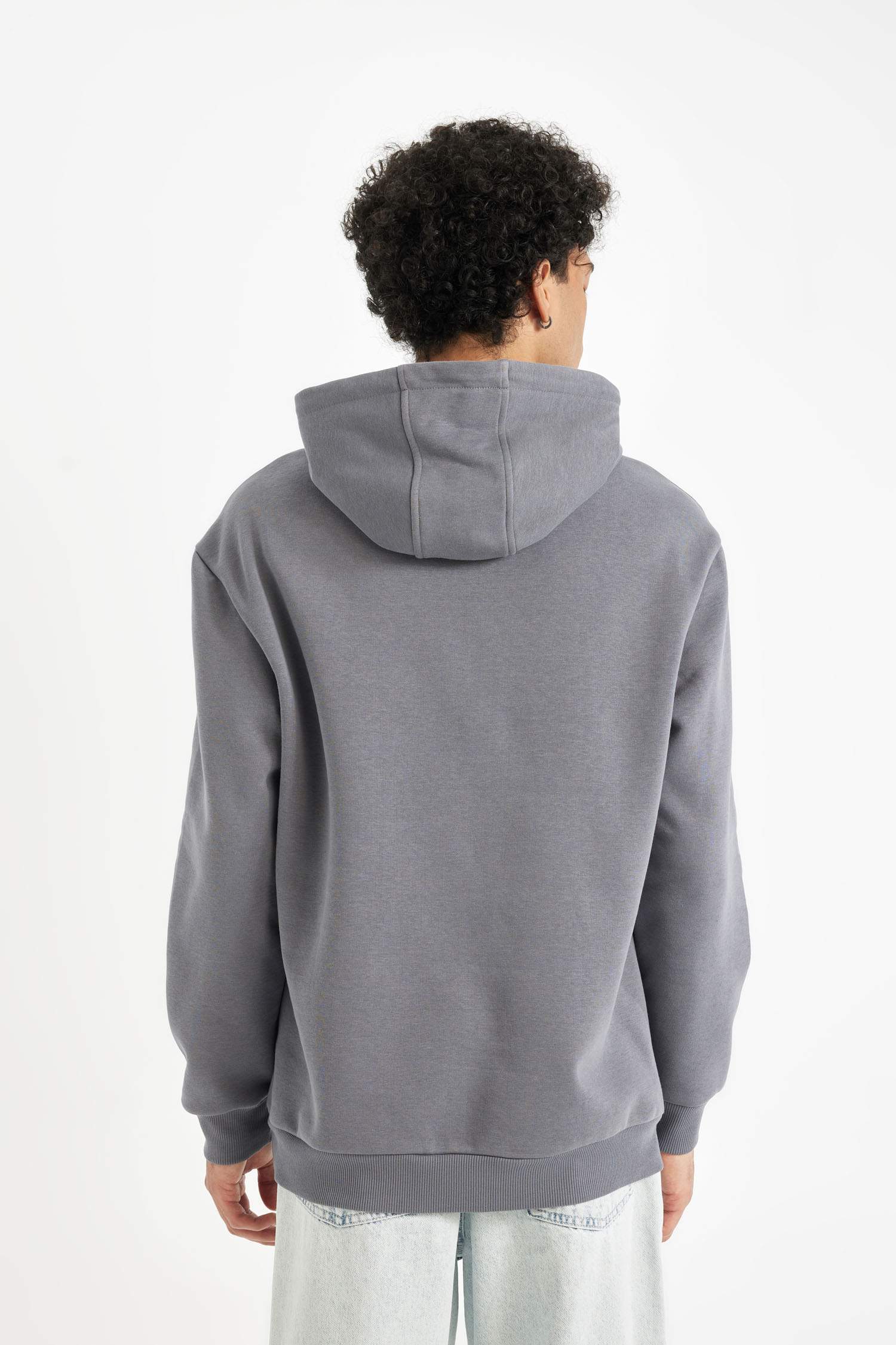 Relax Fit Kapüşonlu Baskılı Sweatshirt
