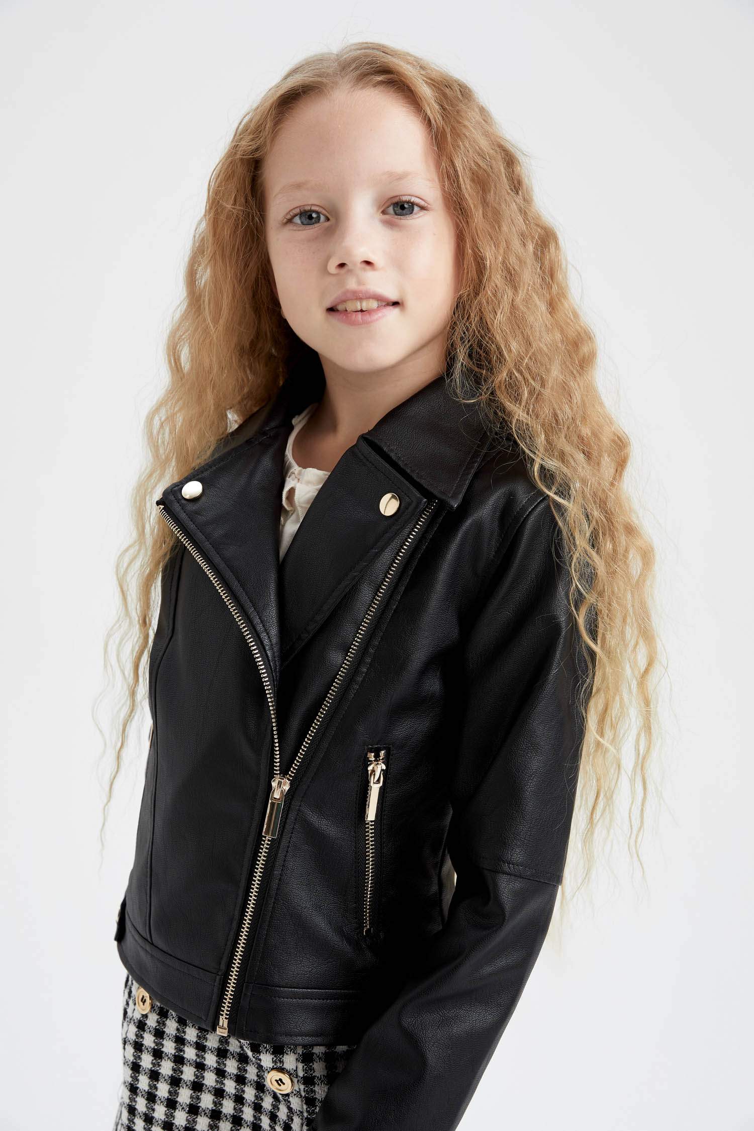 Black Girls & Teens Girl Faux Leather Coat 2693887 | DeFacto