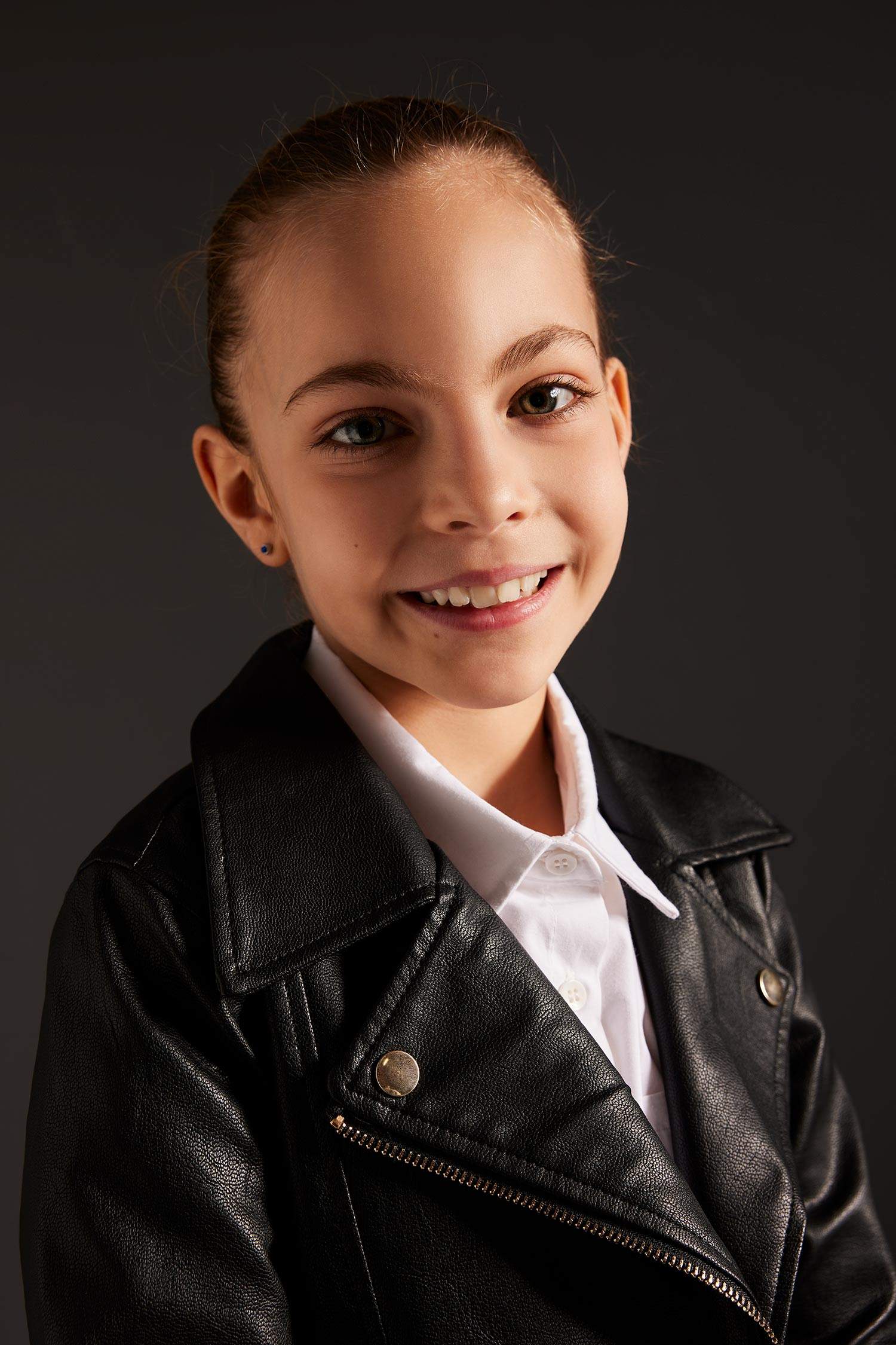 Куртка из искусственной кожи для девочек