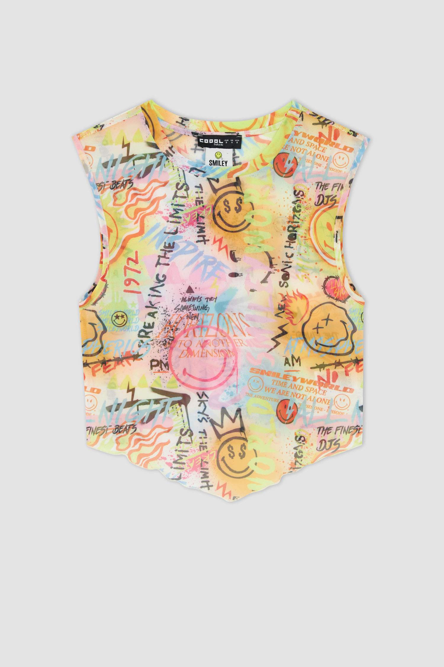 Defacto Coool SmileyWorld Fitted Bisiklet Yaka Mesh Atlet. 8