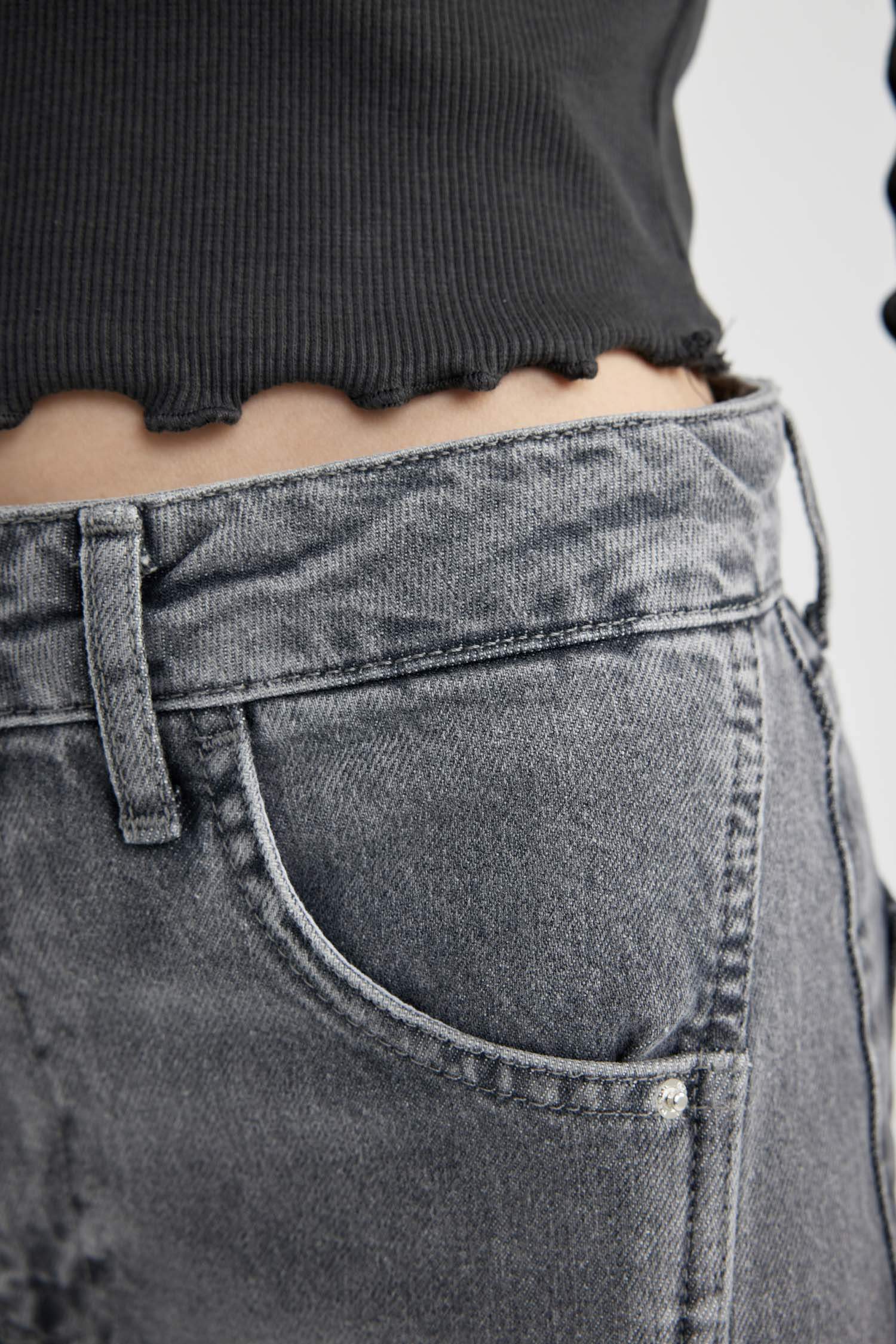 Fitted Bisiklet Yaka Fitilli Kaşkorse Uzun Kollu Tişört