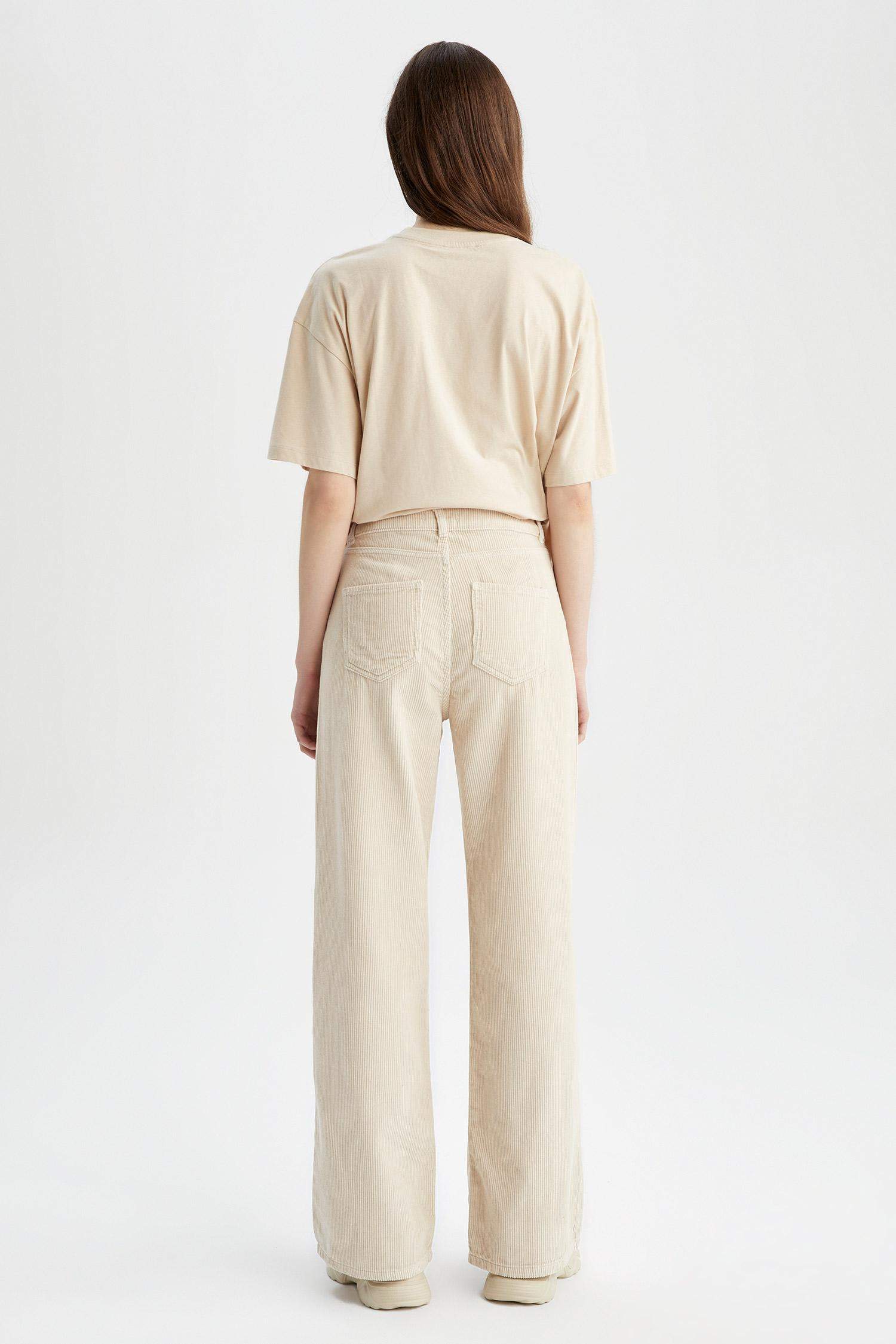 Wide Leg Velvet Long Length Cotton Trousers