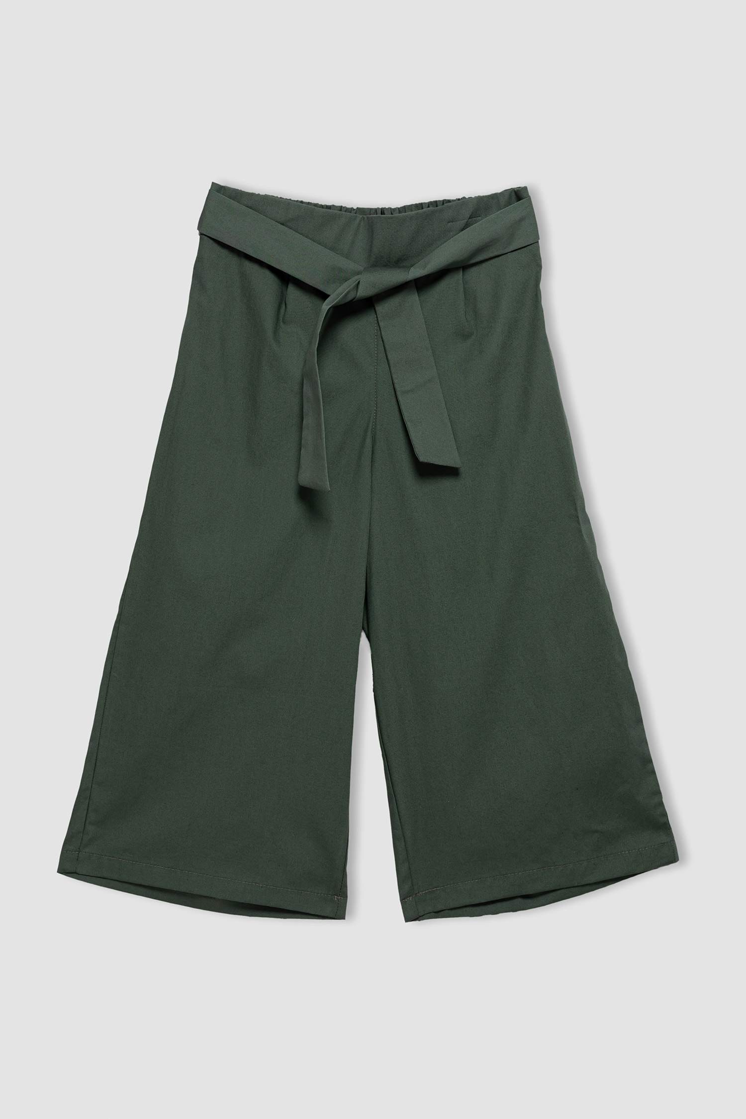 Girl Culotte Wide Leg Cotton Trousers