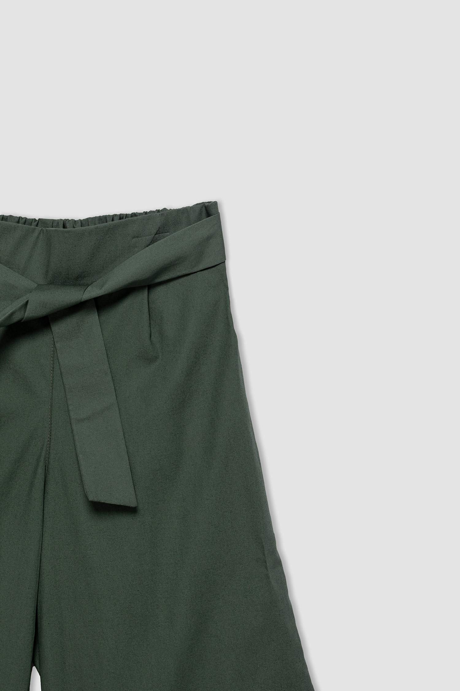 Girl Culotte Wide Leg Cotton Trousers