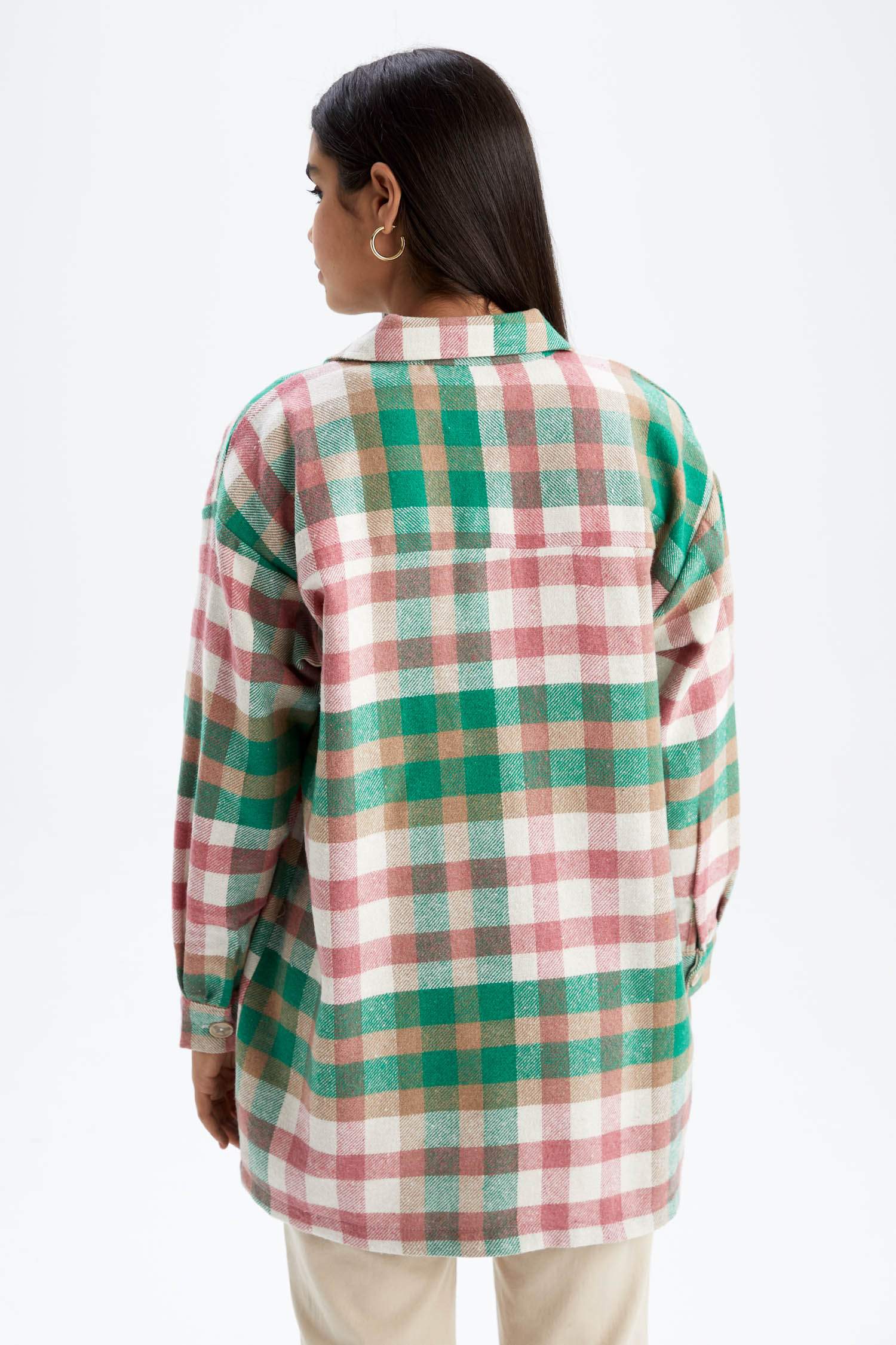 Туника свободного кроя в клетку