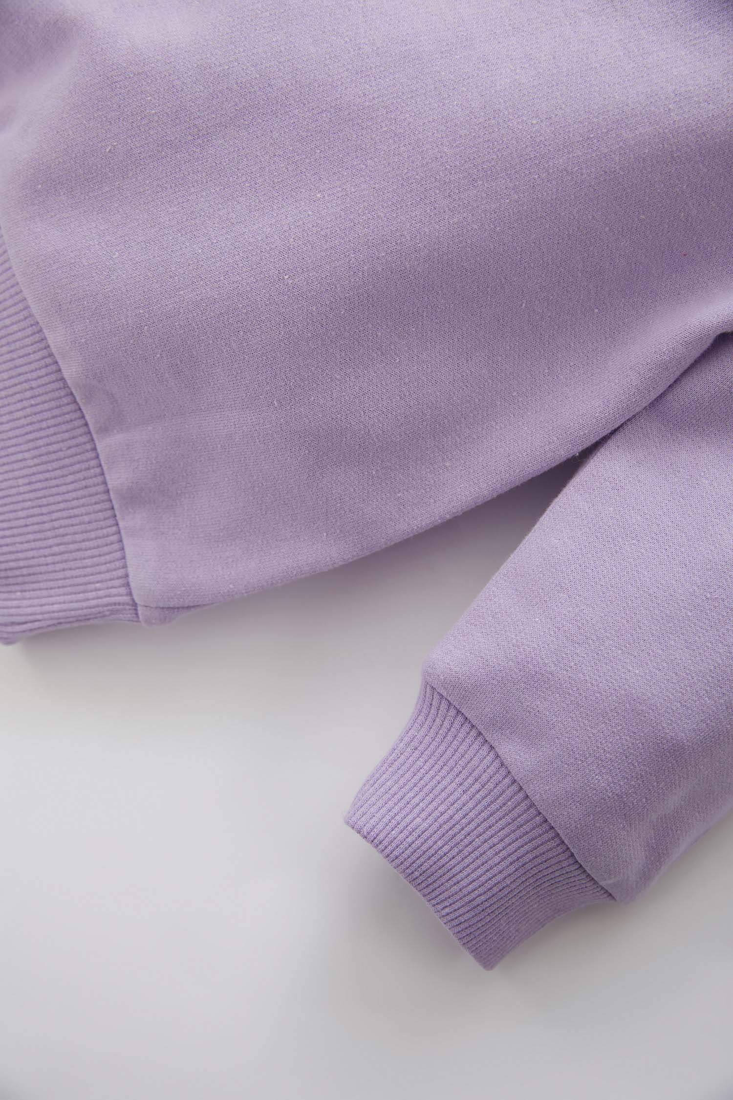 Kız Bebek Dantel Yaka İçi Yumuşak Tüylü Sweatshirt