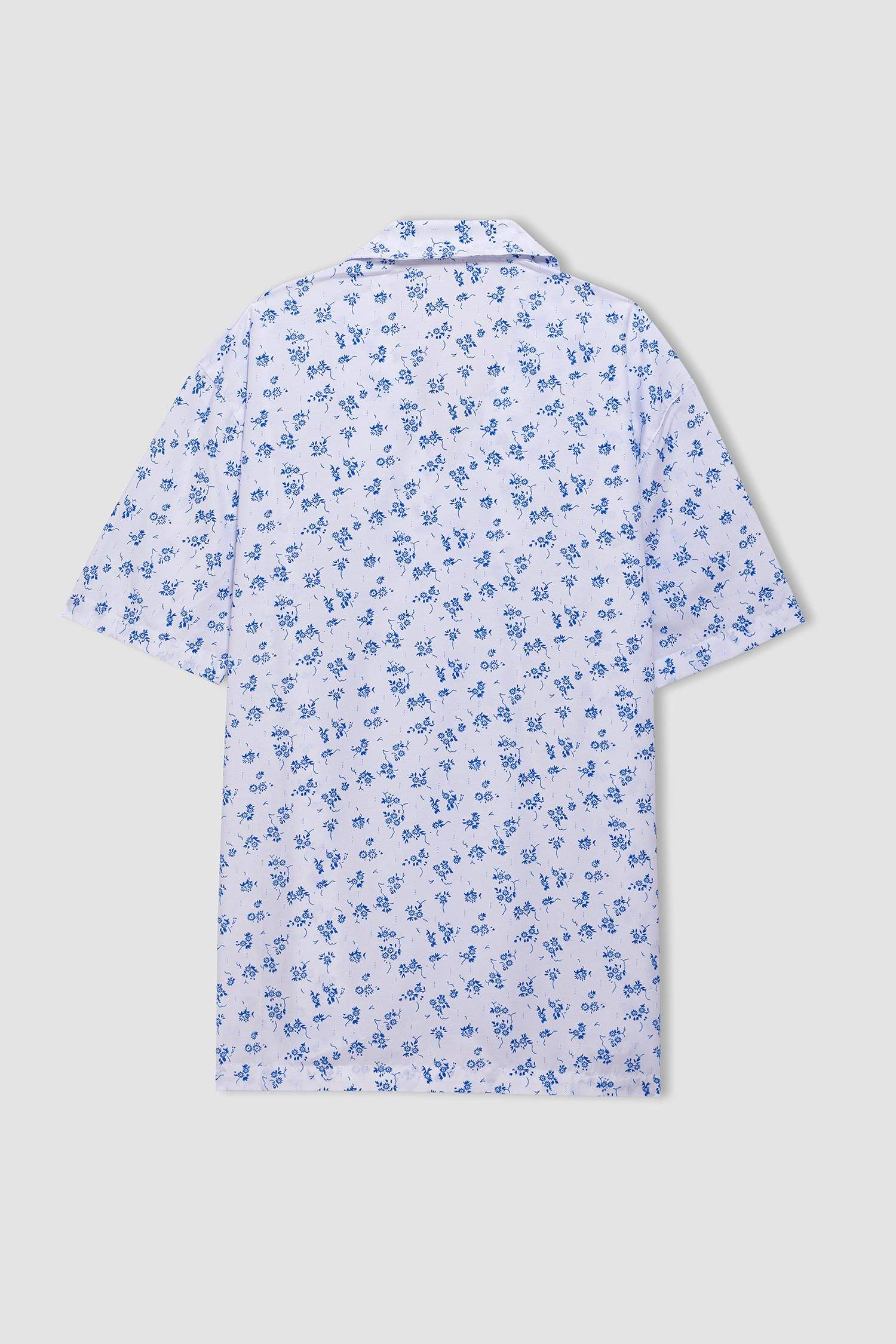 قميص مطبوع قصة عادية برقبة جاكيت