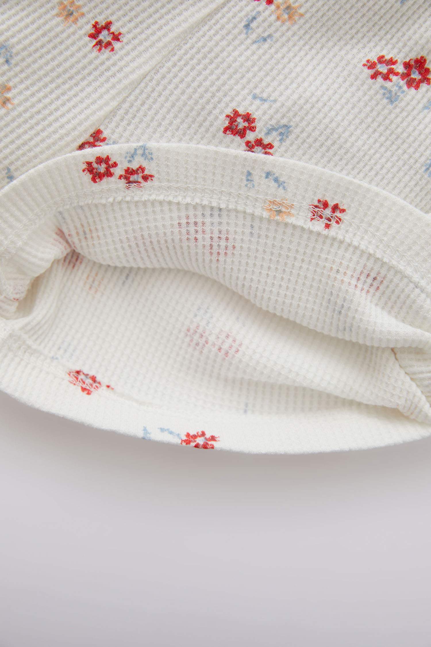 Ecru Baby Girl 2 piece Regular Fit Crew Neck Printed Overalls 2672710